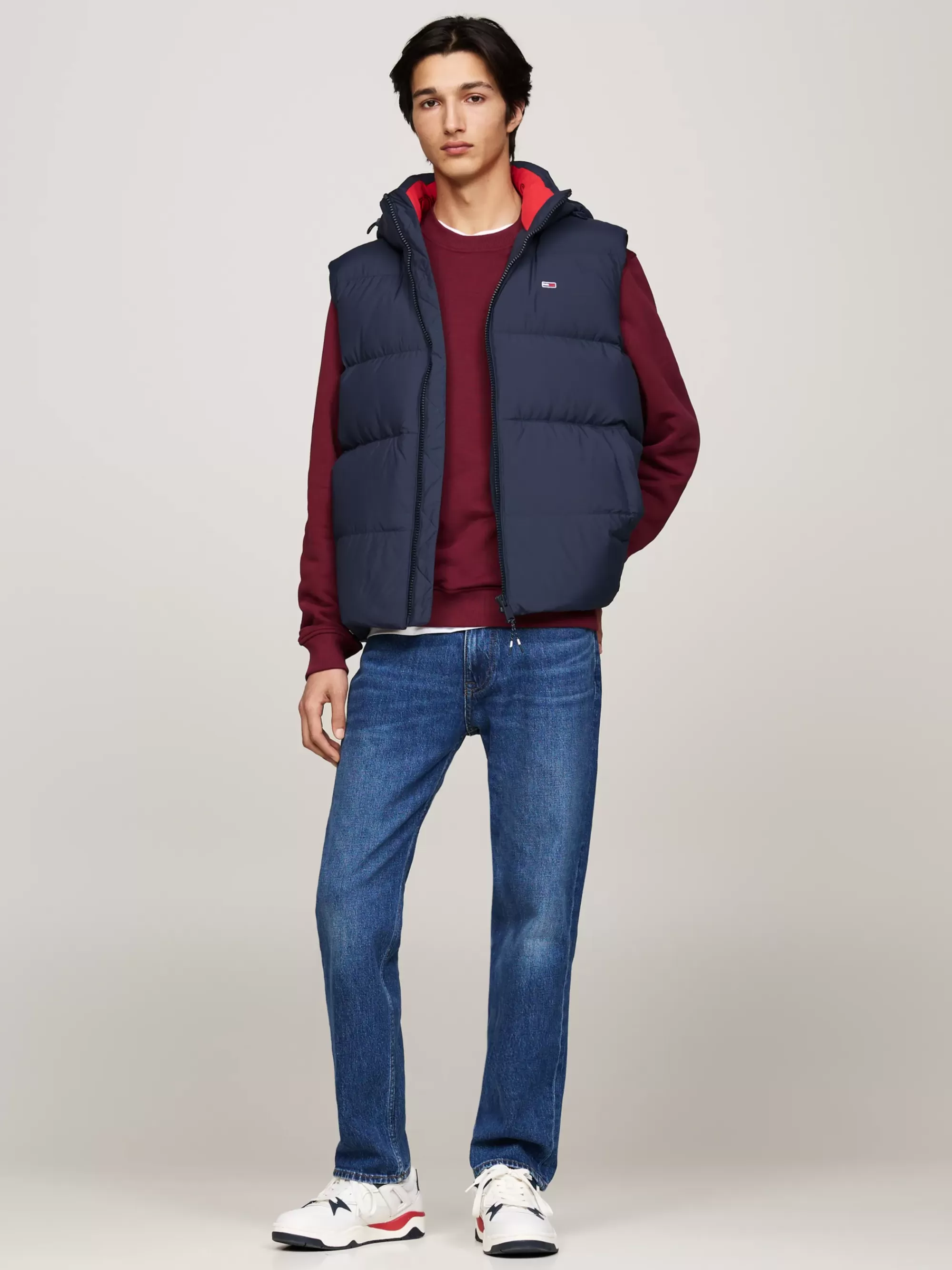 Jassen & Jacks*Tommy Hilfiger Dons-bodywarmer Met Capuchon En Rits DARK NIGHT NAVY
