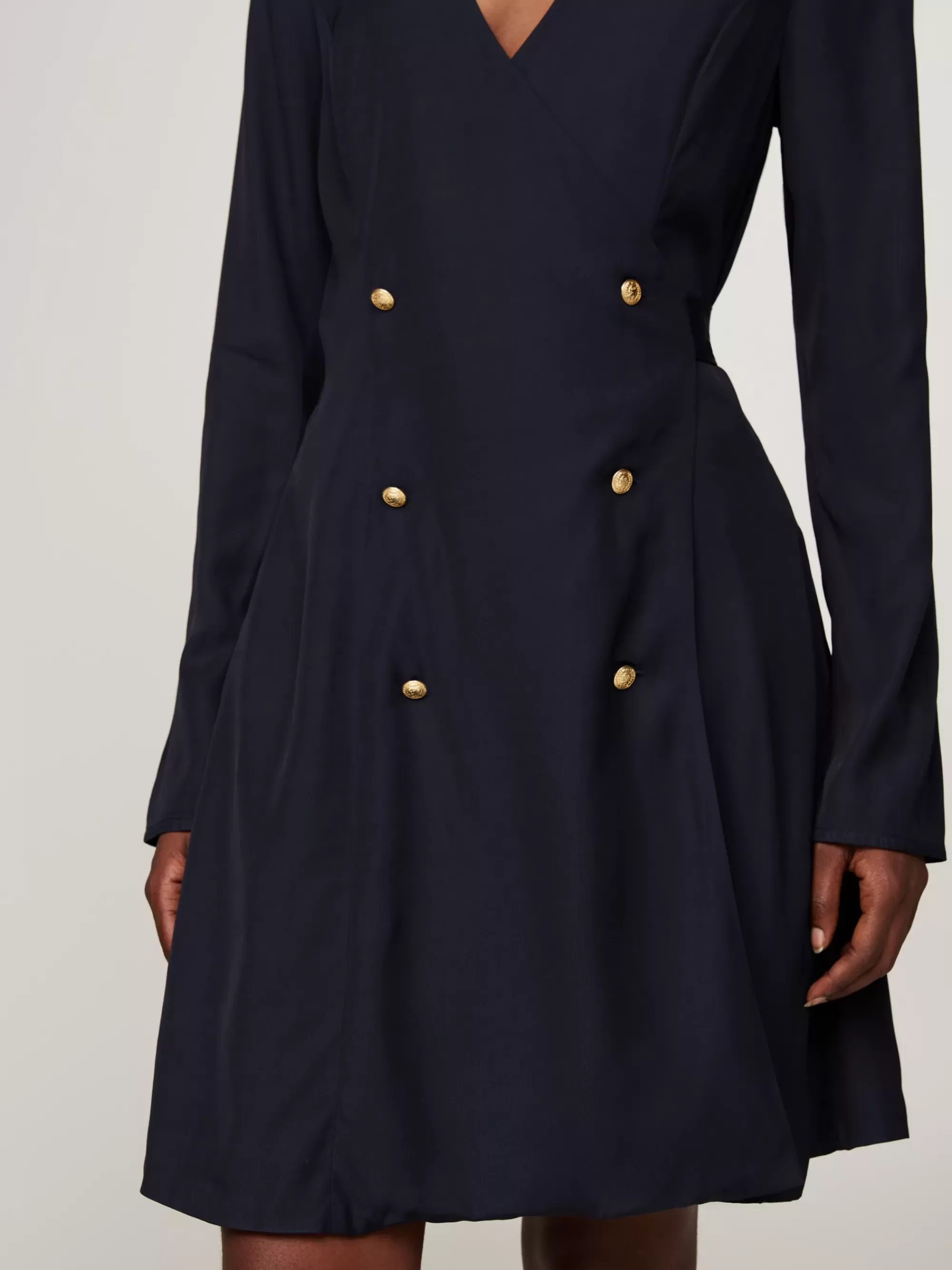Jurken*Tommy Hilfiger Double-breasted Mini-wikkeljurk DESERT SKY