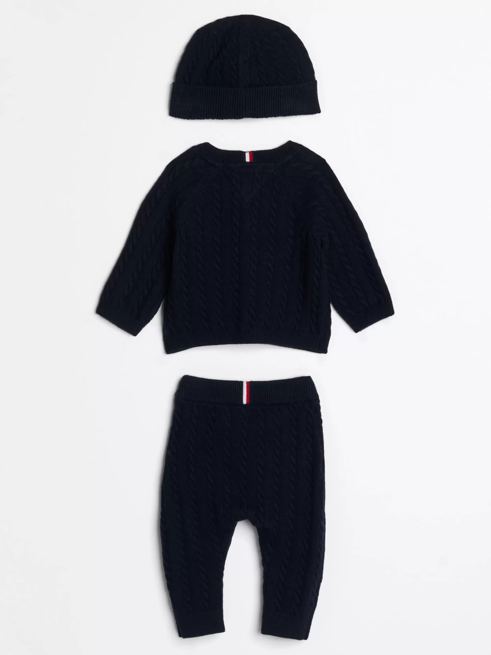 Meisjes | Jongens*Tommy Hilfiger Driedelige Kabelgebreide Cadeauset DESERT SKY