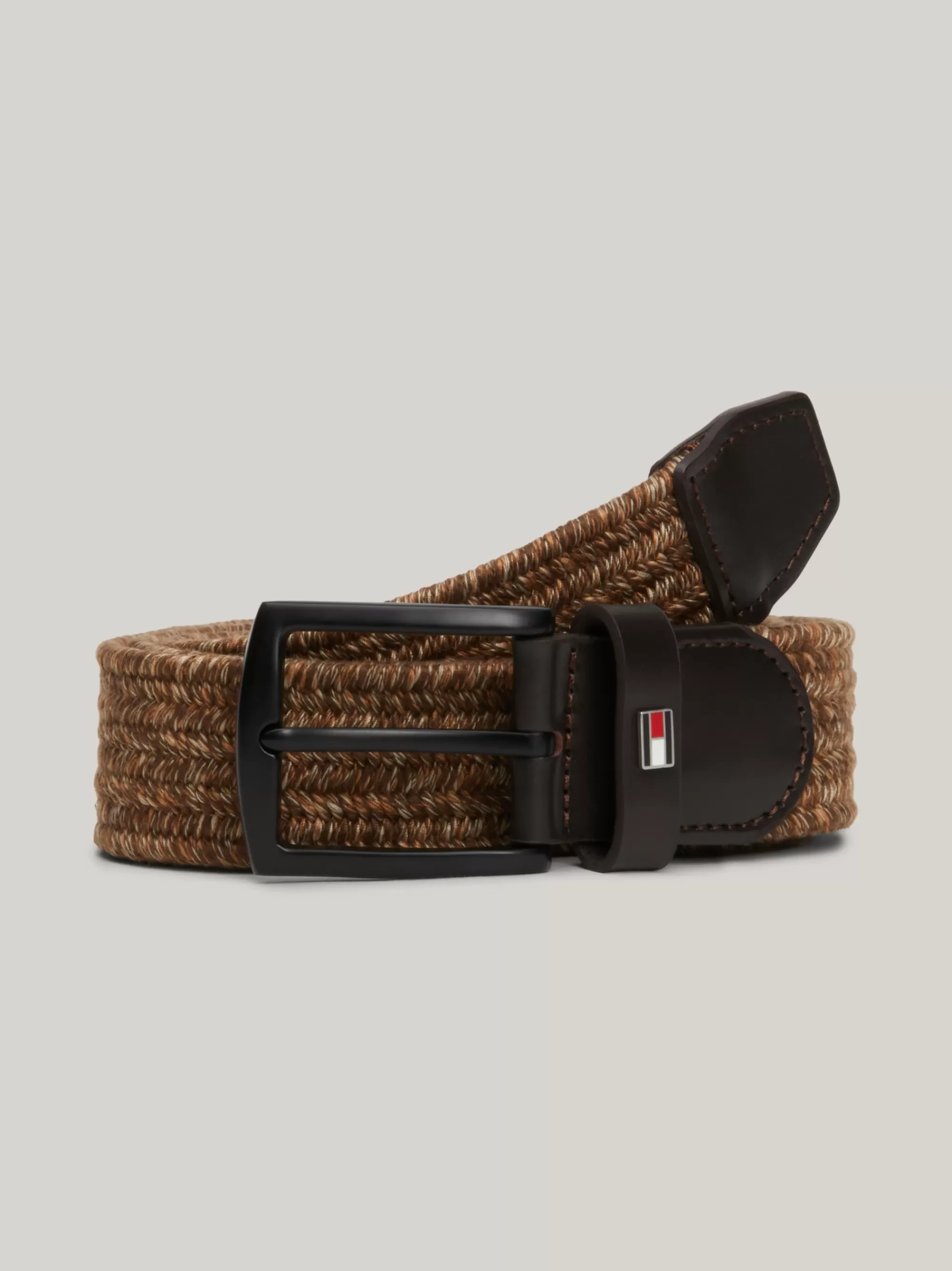 Riemen*Tommy Hilfiger Elastische Gevlochten Riem COFFEE BEAN / NEUTRAL MIX