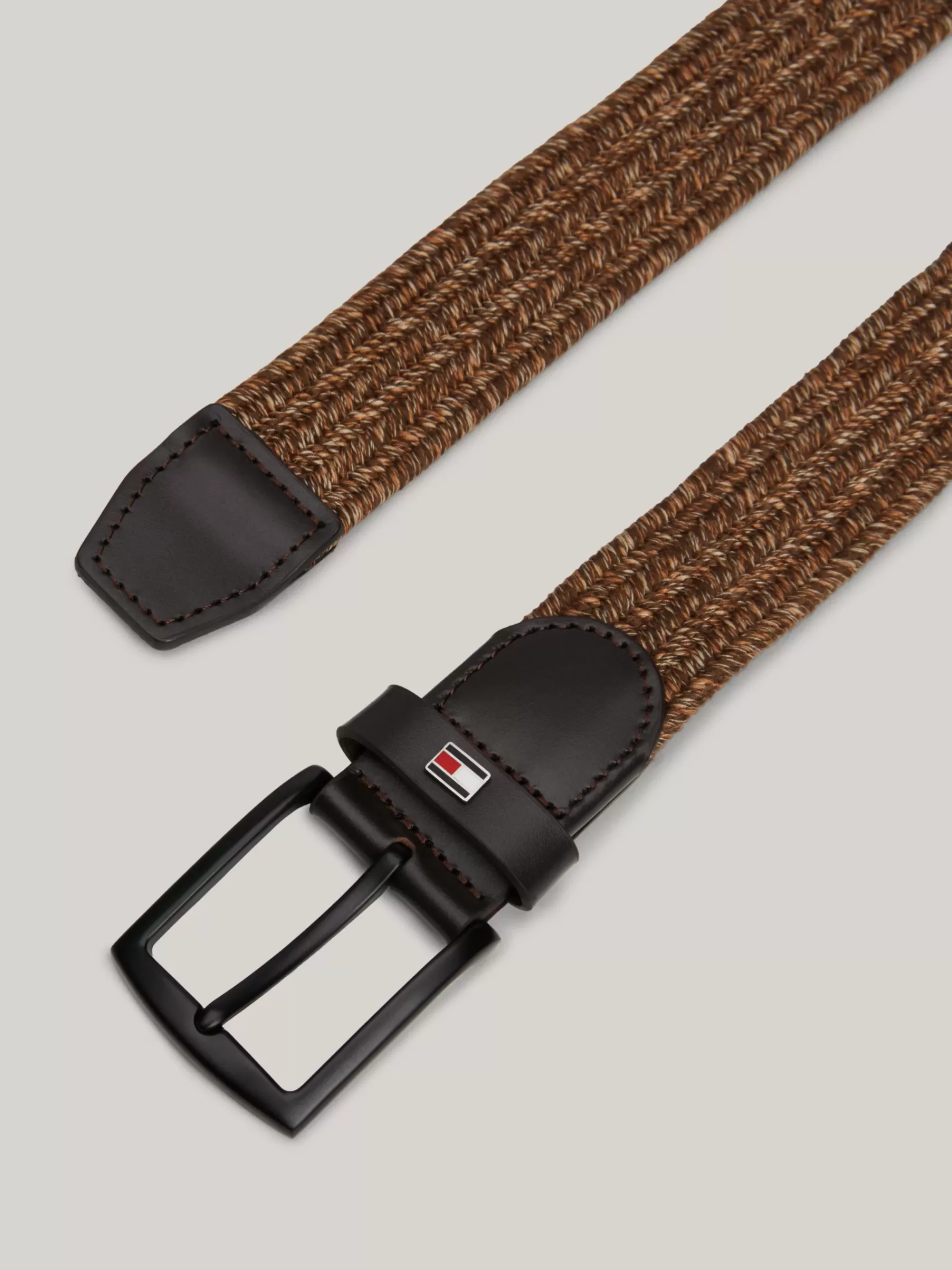 Riemen*Tommy Hilfiger Elastische Gevlochten Riem COFFEE BEAN / NEUTRAL MIX
