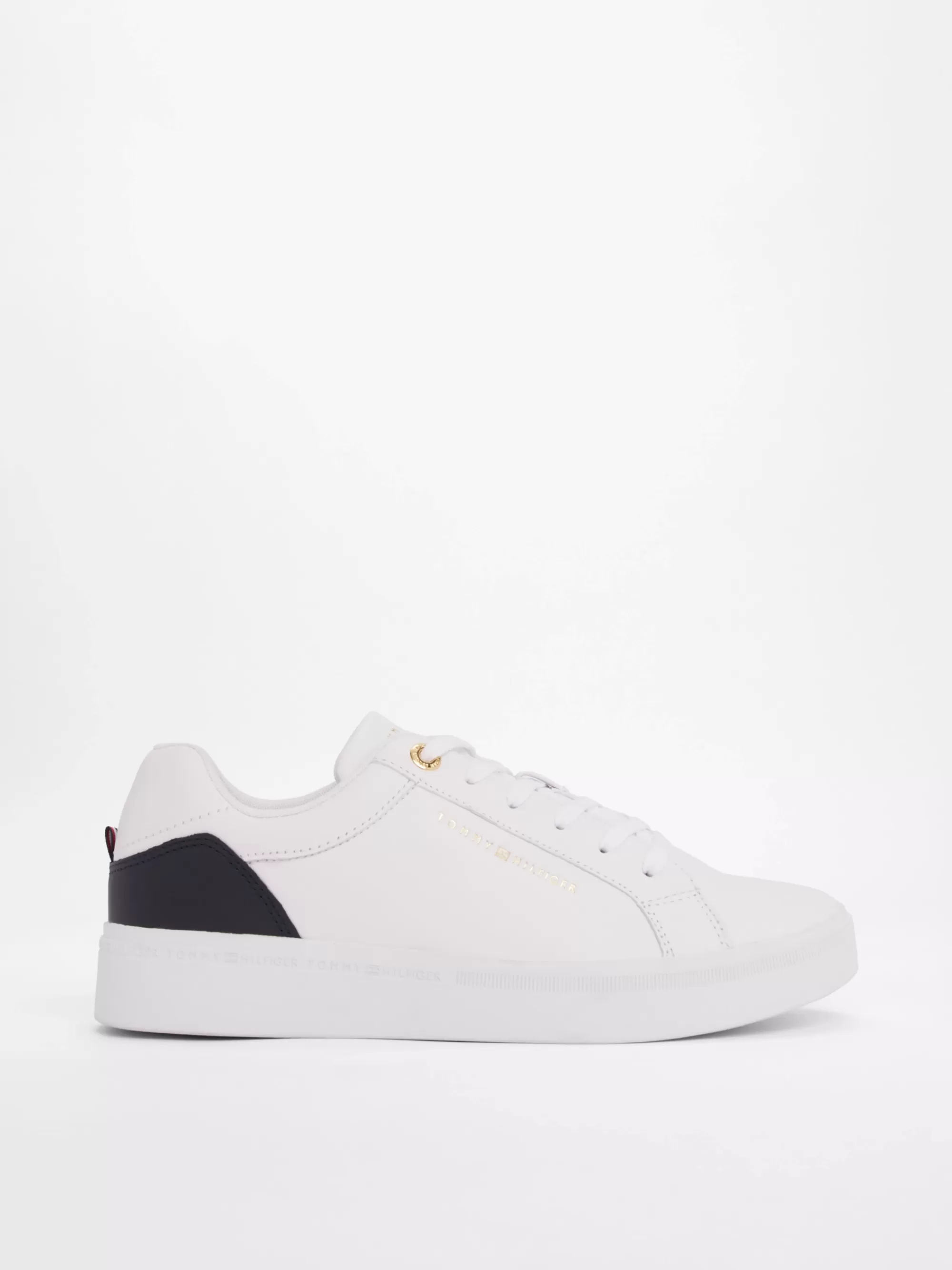 Sneakers*Tommy Hilfiger Elevated Essential Leren Court Sneaker WHITE