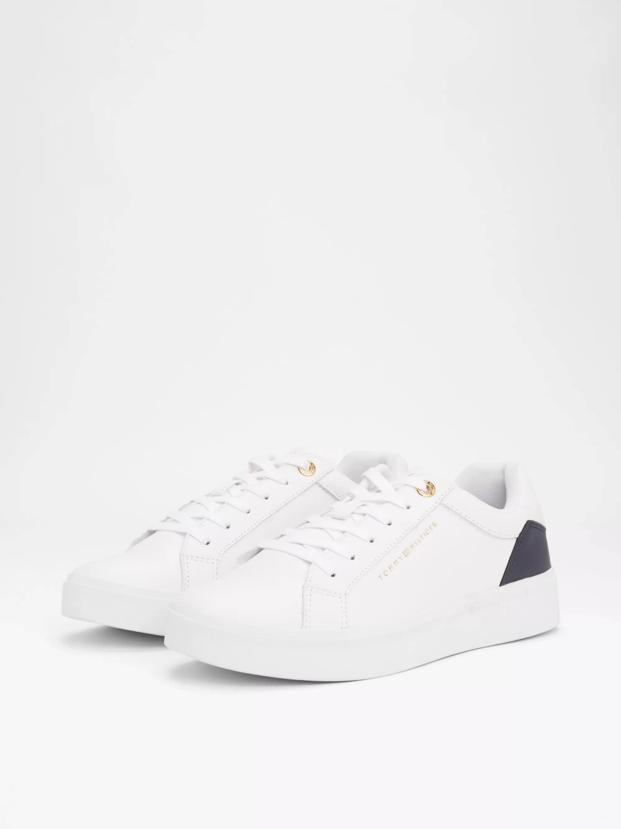 Sneakers*Tommy Hilfiger Elevated Essential Leren Court Sneaker WHITE