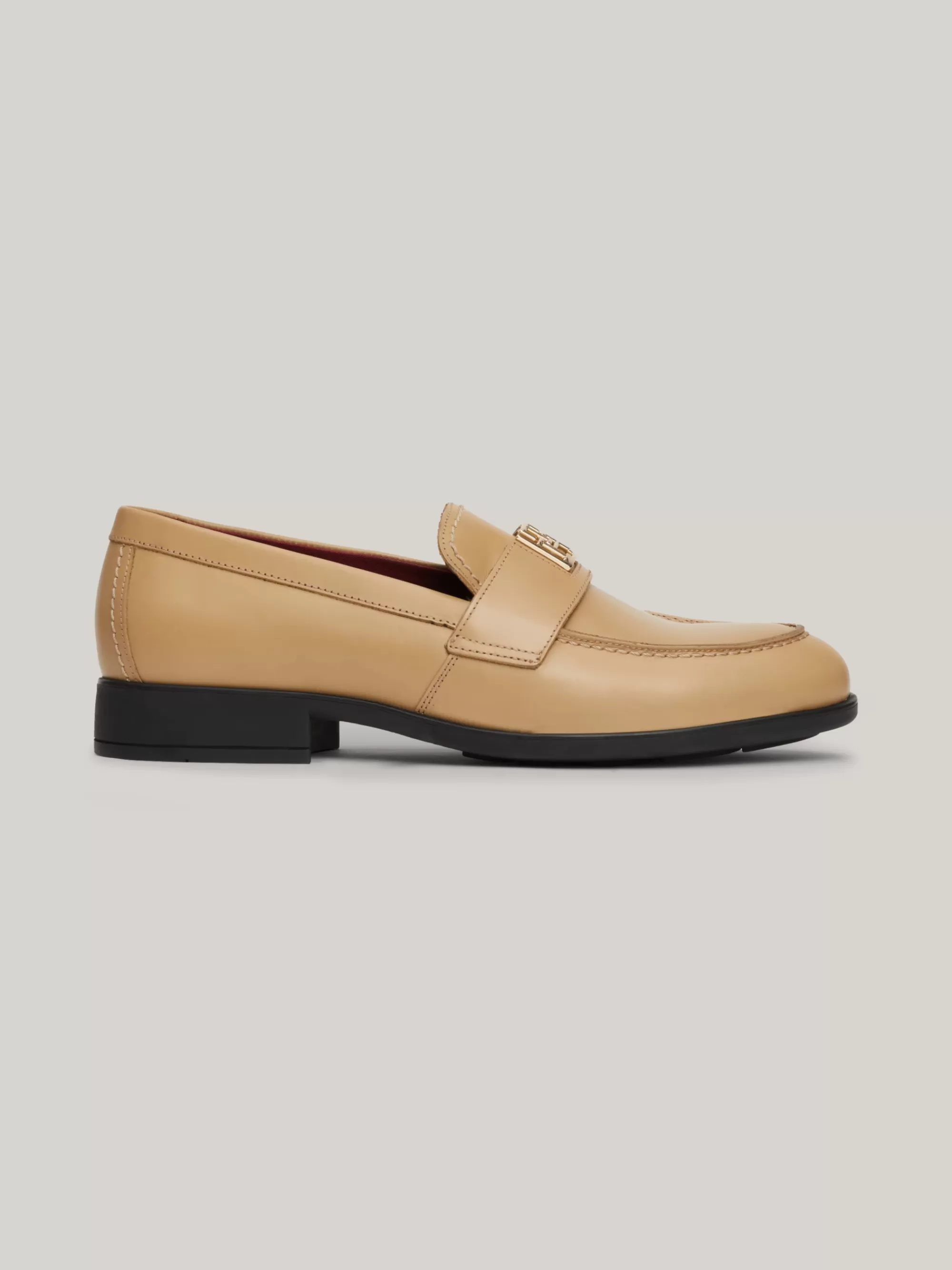Mocassins & Instappers | Platte Schoenen*Tommy Hilfiger Elevated Leren Loafer CLASSIC KHAKI