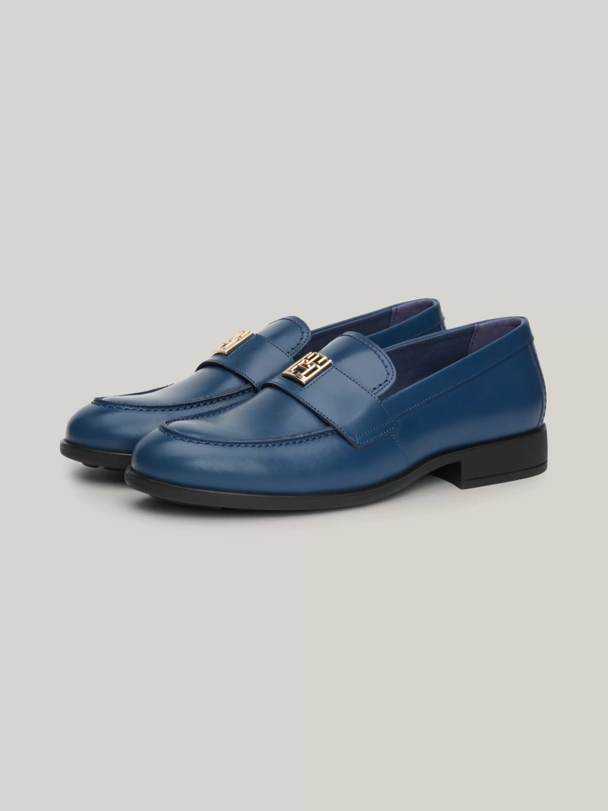 Mocassins & Instappers | Platte Schoenen*Tommy Hilfiger Elevated Leren Loafer FOSSIL BLUE