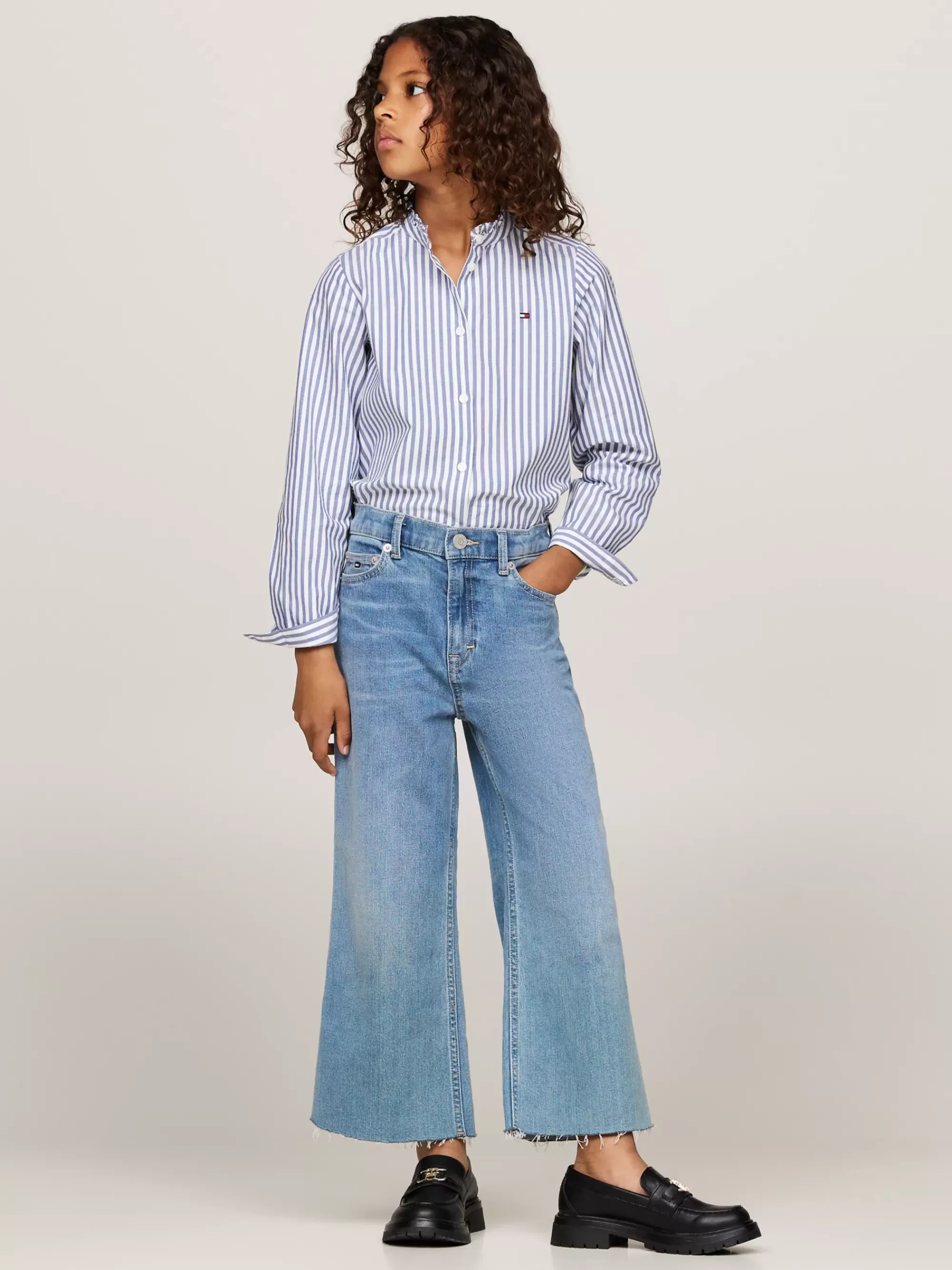 Jeans*Tommy Hilfiger Enkellange Jeans Met Wijde Fit En Fading LTUSED