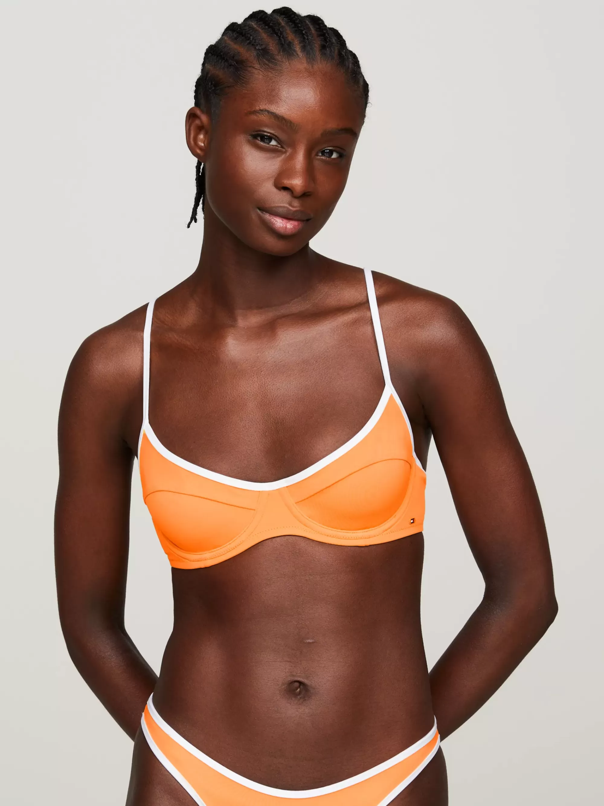 Swimwear | Curve Mode & Inclusieve Maten*Tommy Hilfiger Essential Balconette-bikinitop Met Bies DAYLIGHT ORANGE
