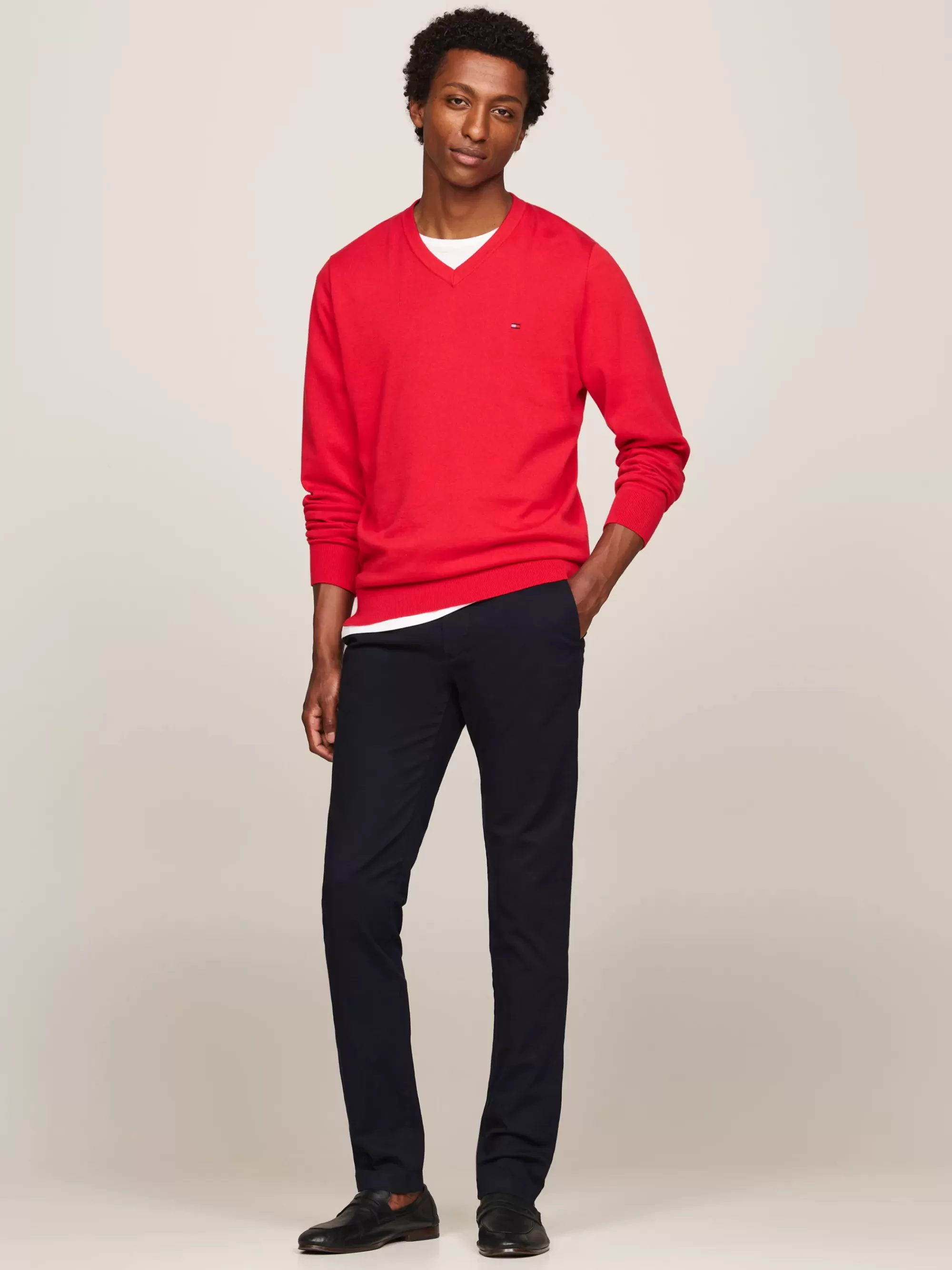 Broeken*Tommy Hilfiger Essential Bleecker Slim Chino DESERT SKY