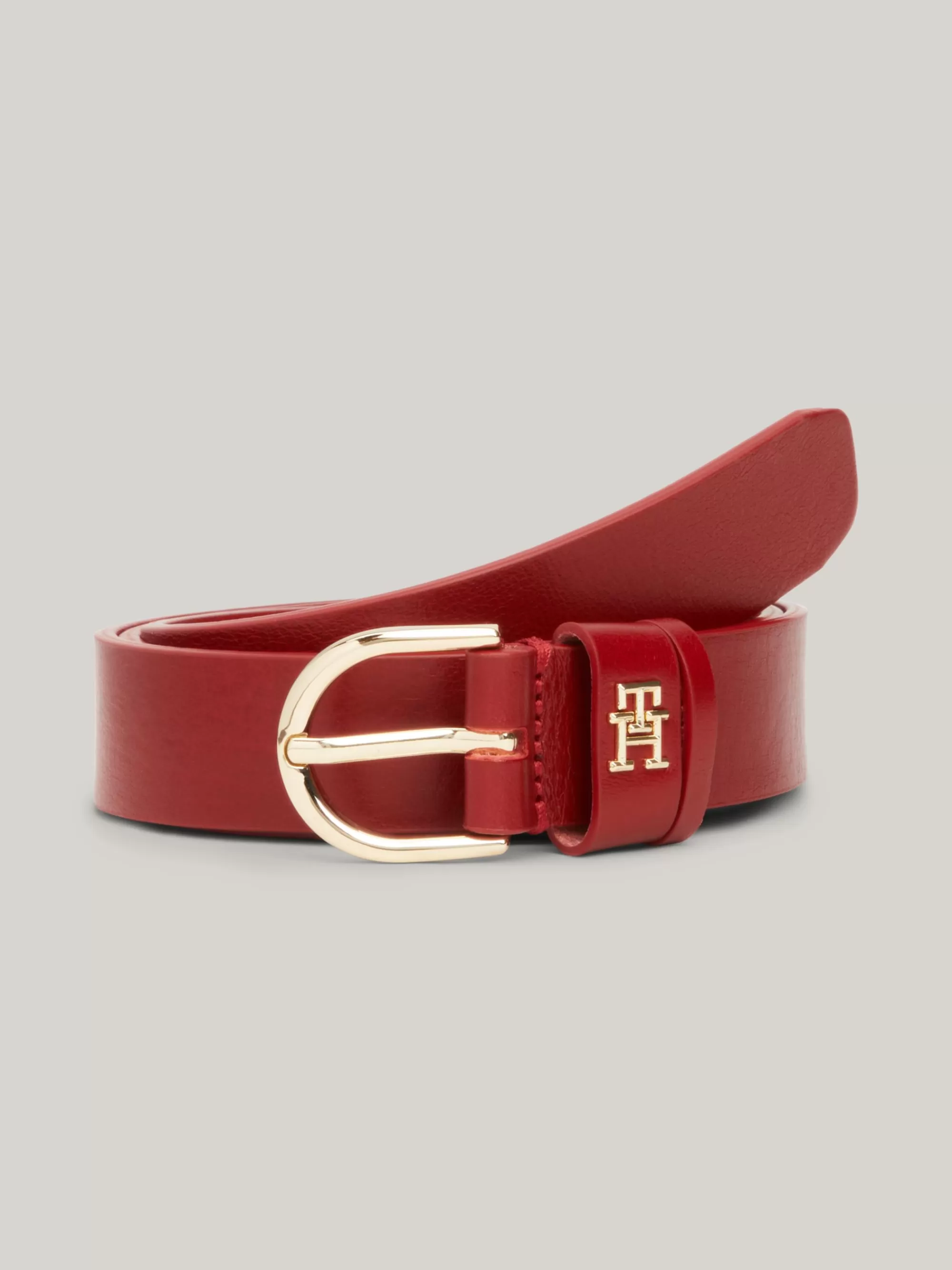 Riemen*Tommy Hilfiger Essential Effortless Leren Riem DARK MAGMA