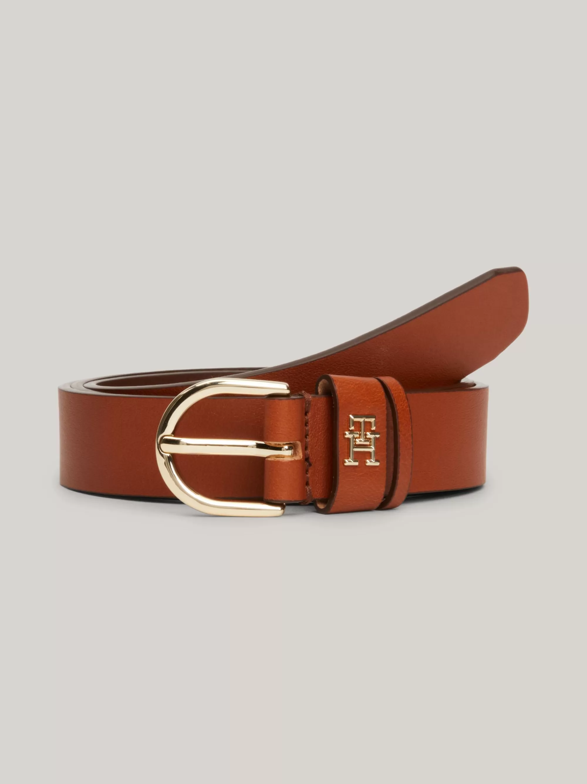 Riemen*Tommy Hilfiger Essential Effortless Leren Riem COGNAC