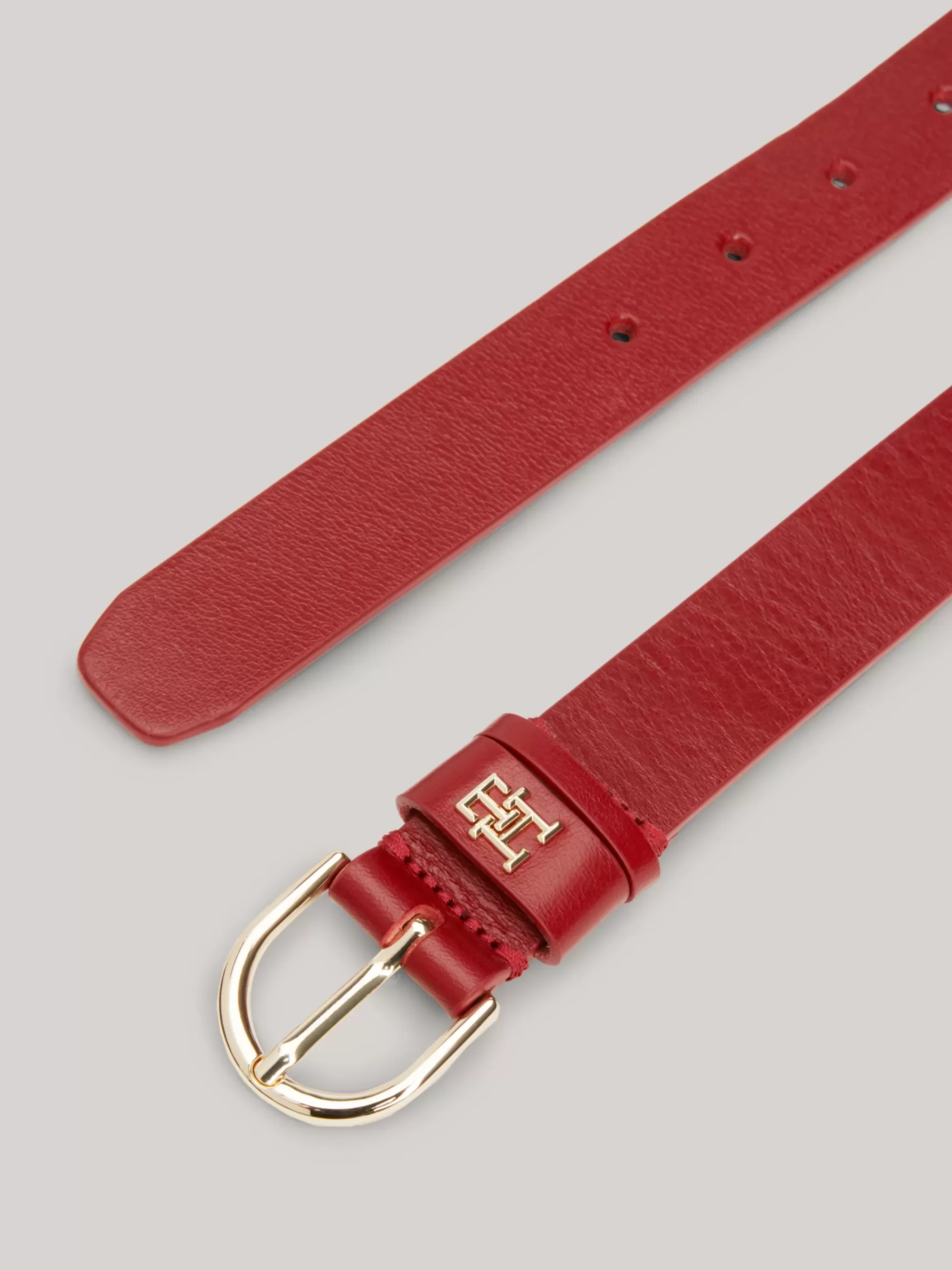Riemen*Tommy Hilfiger Essential Effortless Leren Riem DARK MAGMA
