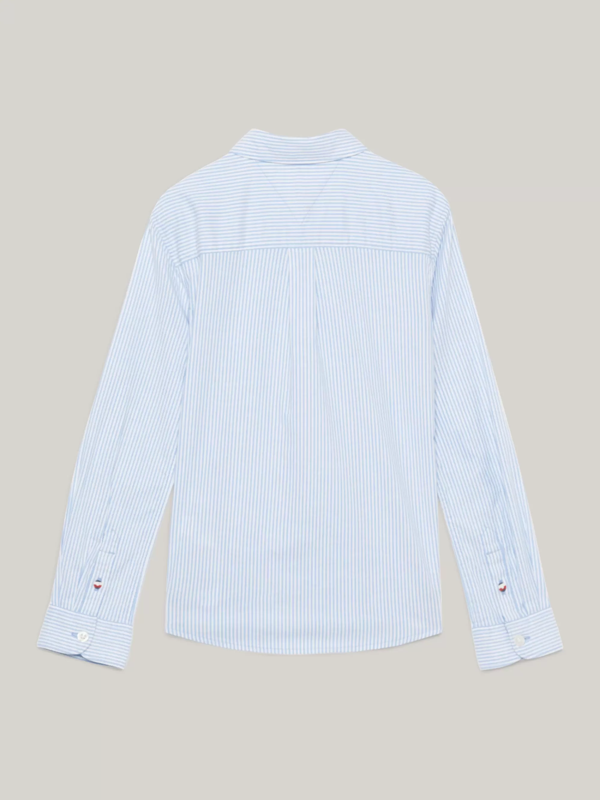 Overhemden*Tommy Hilfiger Essential Flex Overhemd Met Ithaca-streep COPENHAGEN BLUE / WHITE