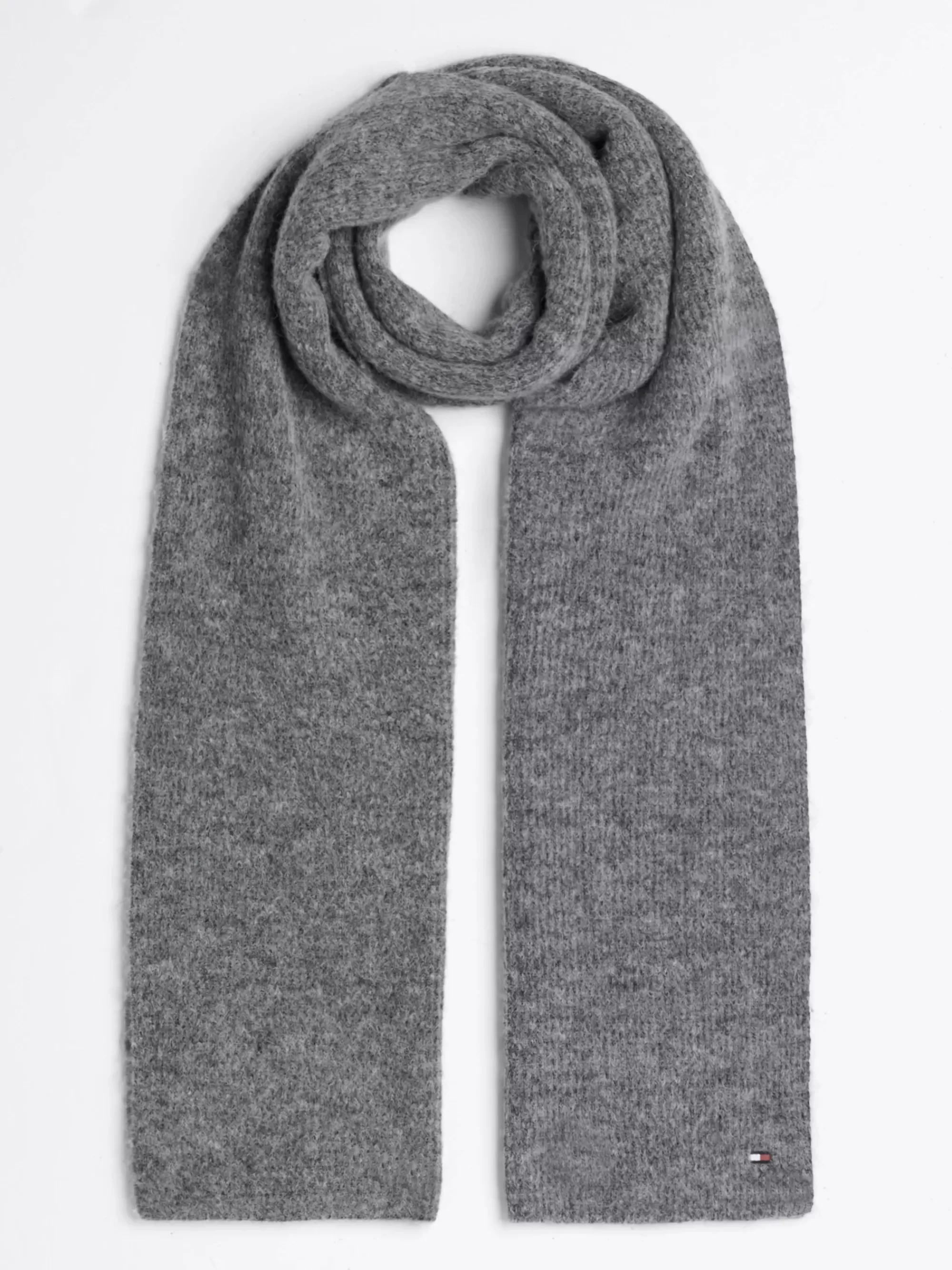 Sjaals | Sjaals*Tommy Hilfiger Essential Fuzzy Sjaal Met Vlag MID GREY MELANGE