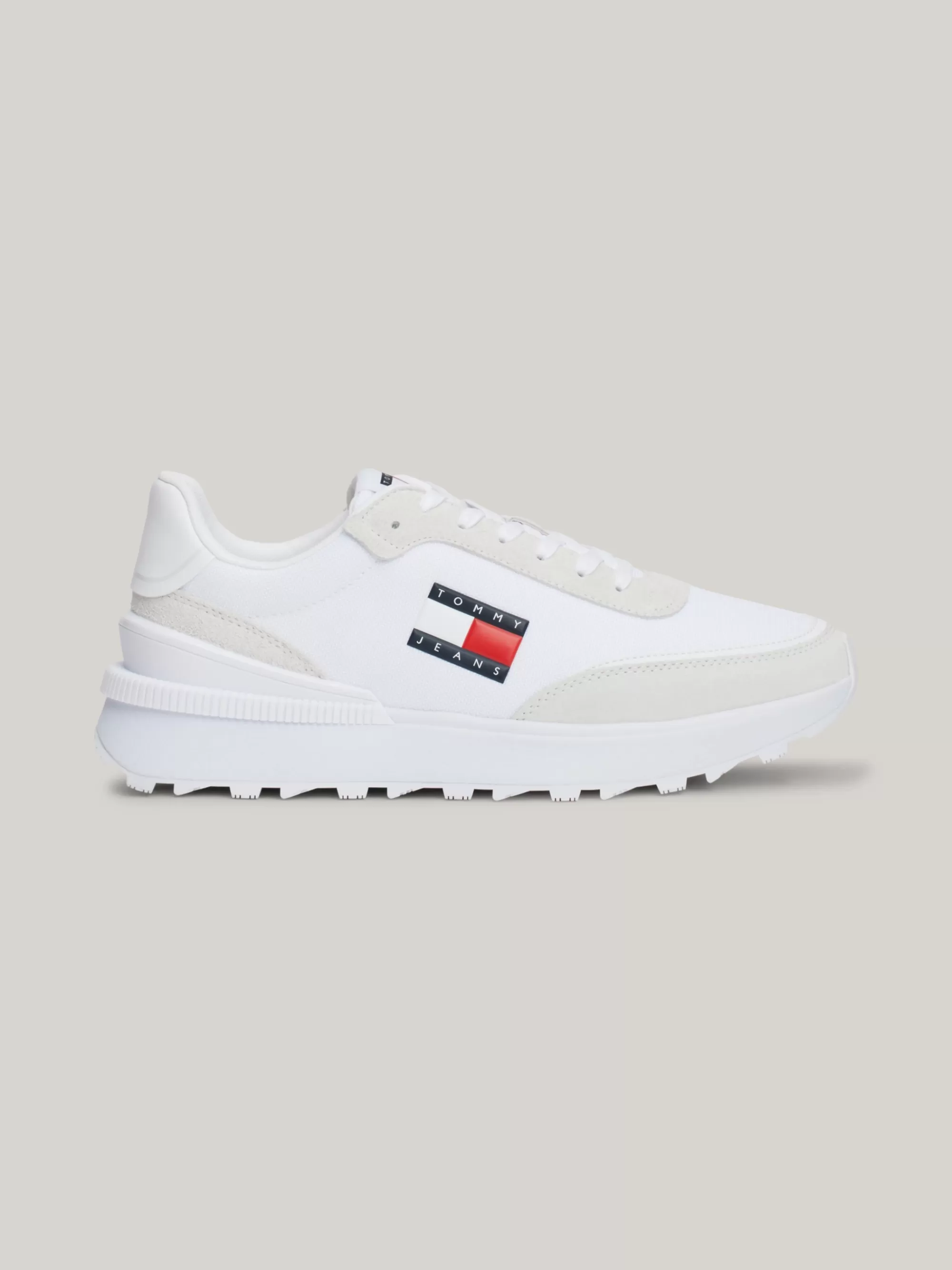 White Trainers | Sneakers*Tommy Hilfiger Essential Getextureerde Sneaker Met Profielzool WHITE
