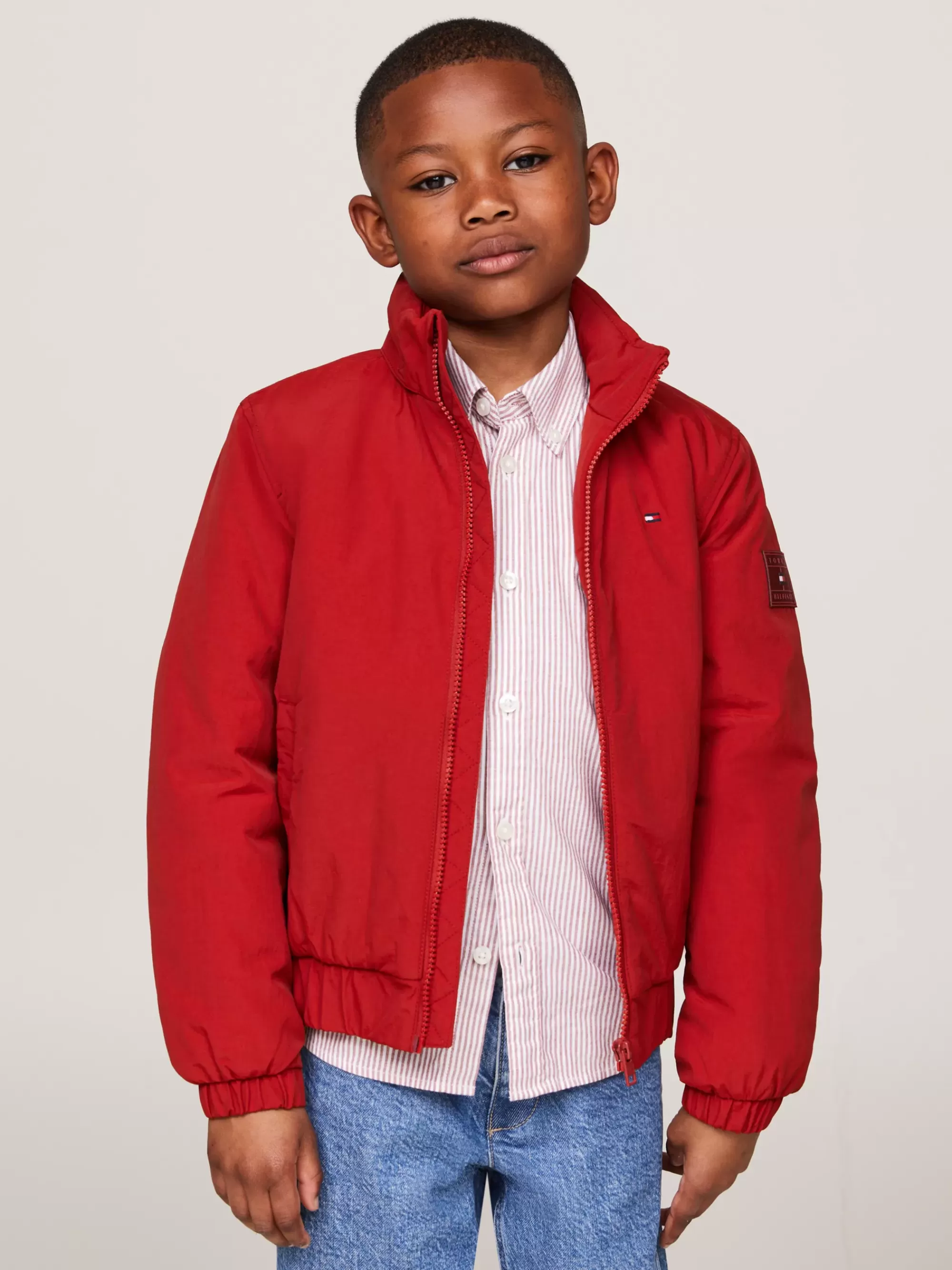 Jassen*Tommy Hilfiger Essential Gewatteerd Jack Met Rits DARK MAGMA