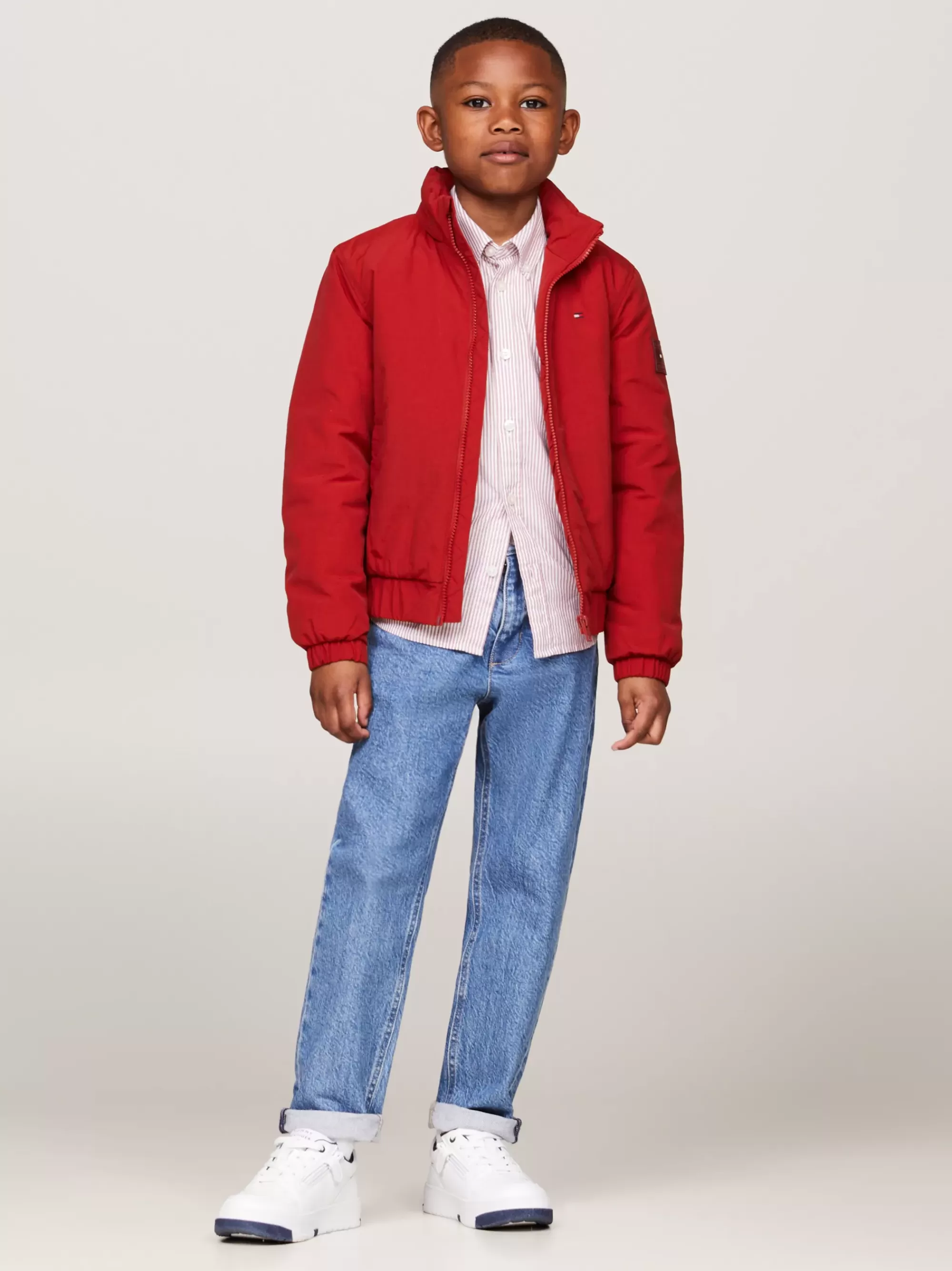 Jassen*Tommy Hilfiger Essential Gewatteerd Jack Met Rits DARK MAGMA