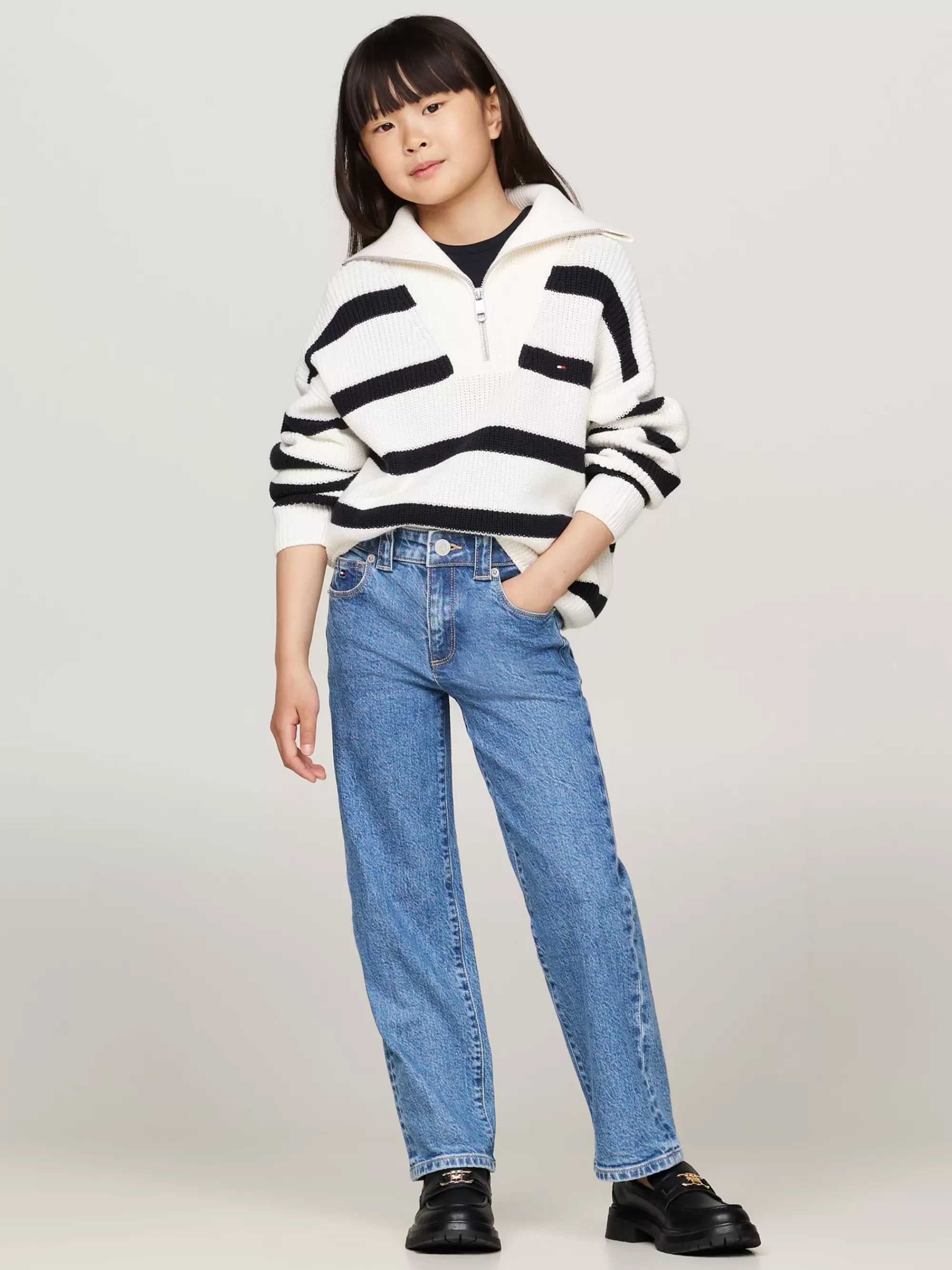 Jeans*Tommy Hilfiger Essential Girlfriend Fit Straight Jeans MIDSALTPEPPER