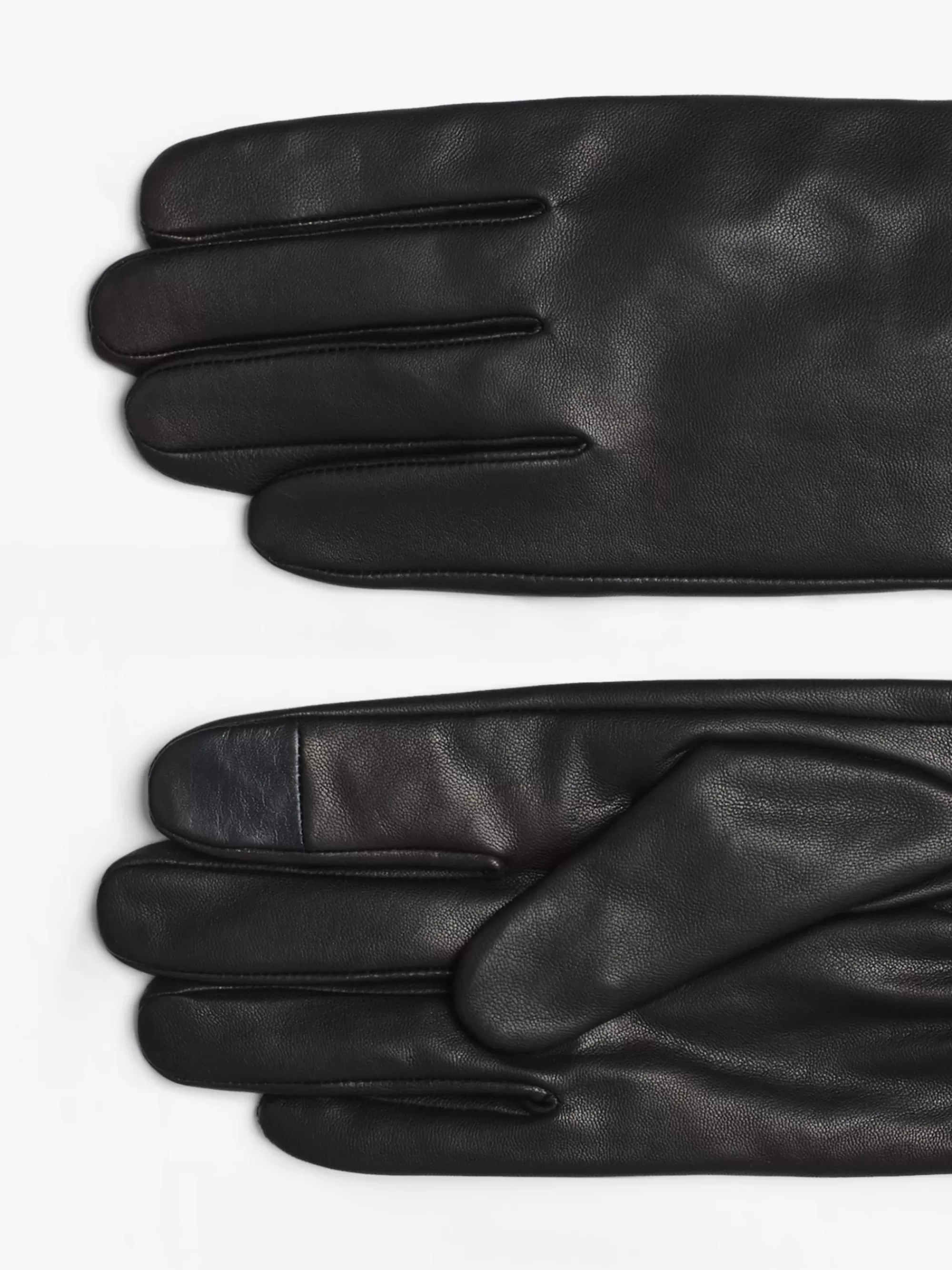 Mutsen, Handschoenen & Sjaals*Tommy Hilfiger Essential Hilfiger Flag Leren Handschoenen BLACK