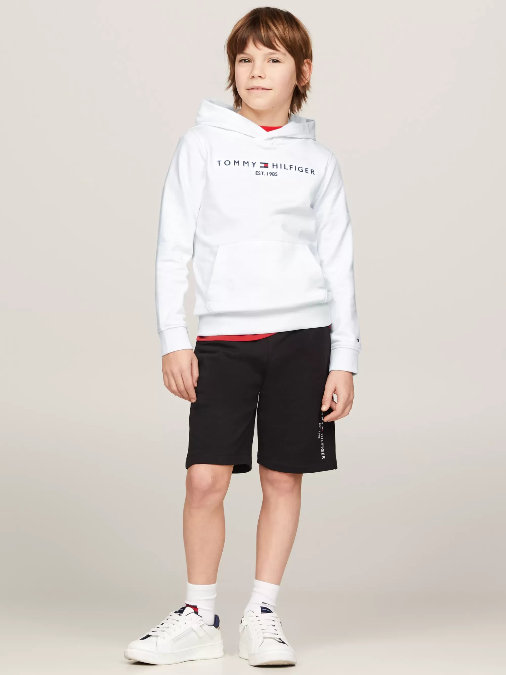 Sweatshirts & Hoodies | Sweatshirts & Hoodies*Tommy Hilfiger Essential Hoodie Met Geborduurd Logo WHITE