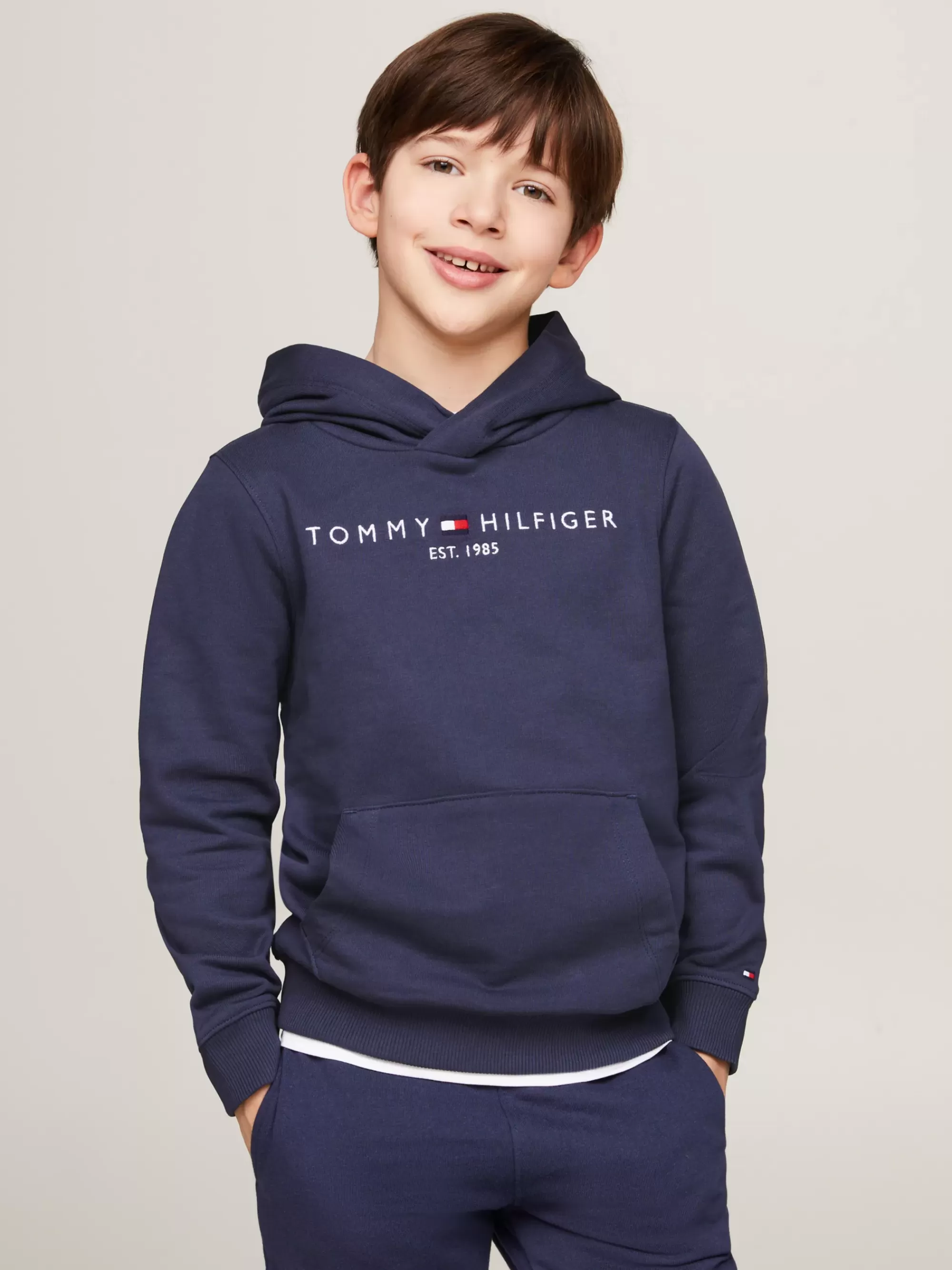 Sweatshirts & Hoodies | Sweatshirts & Hoodies*Tommy Hilfiger Essential Hoodie Van Puur Katoen TWILIGHT NAVY