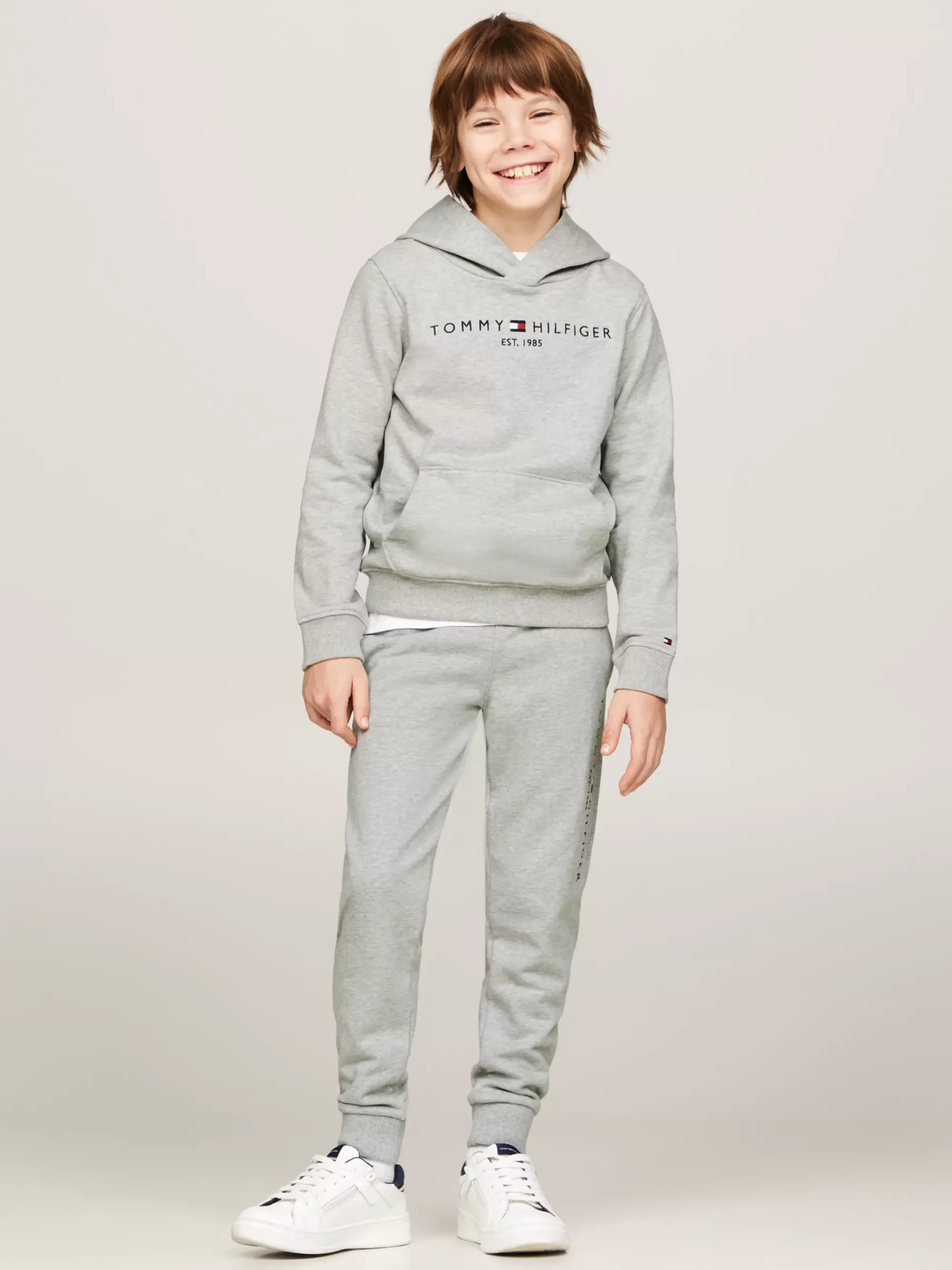 Sweatshirts & Hoodies | Sweatshirts & Hoodies*Tommy Hilfiger Essential Hoodie Van Puur Katoen LIGHT GREY HEATHER