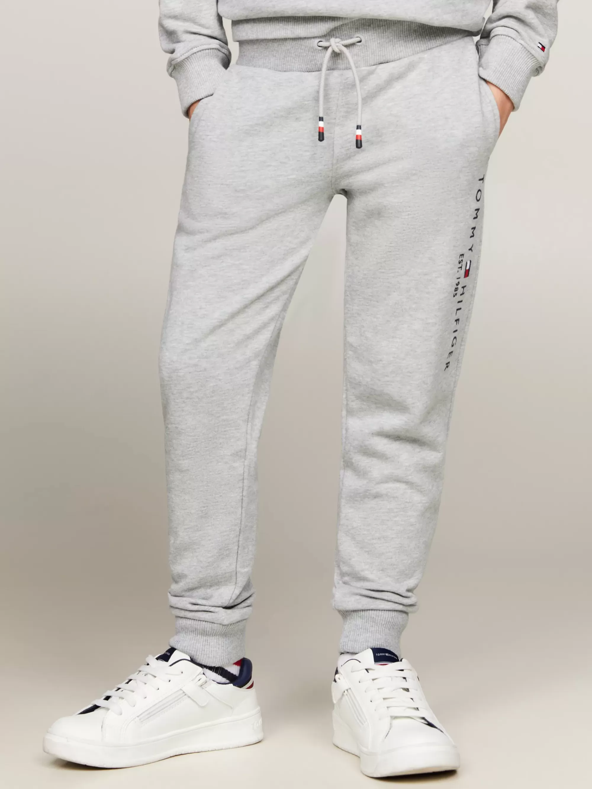 Broeken & Rokken | Broeken & Korte Broeken*Tommy Hilfiger Essential Jogger Van Puur Katoen LIGHT GREY HEATHER