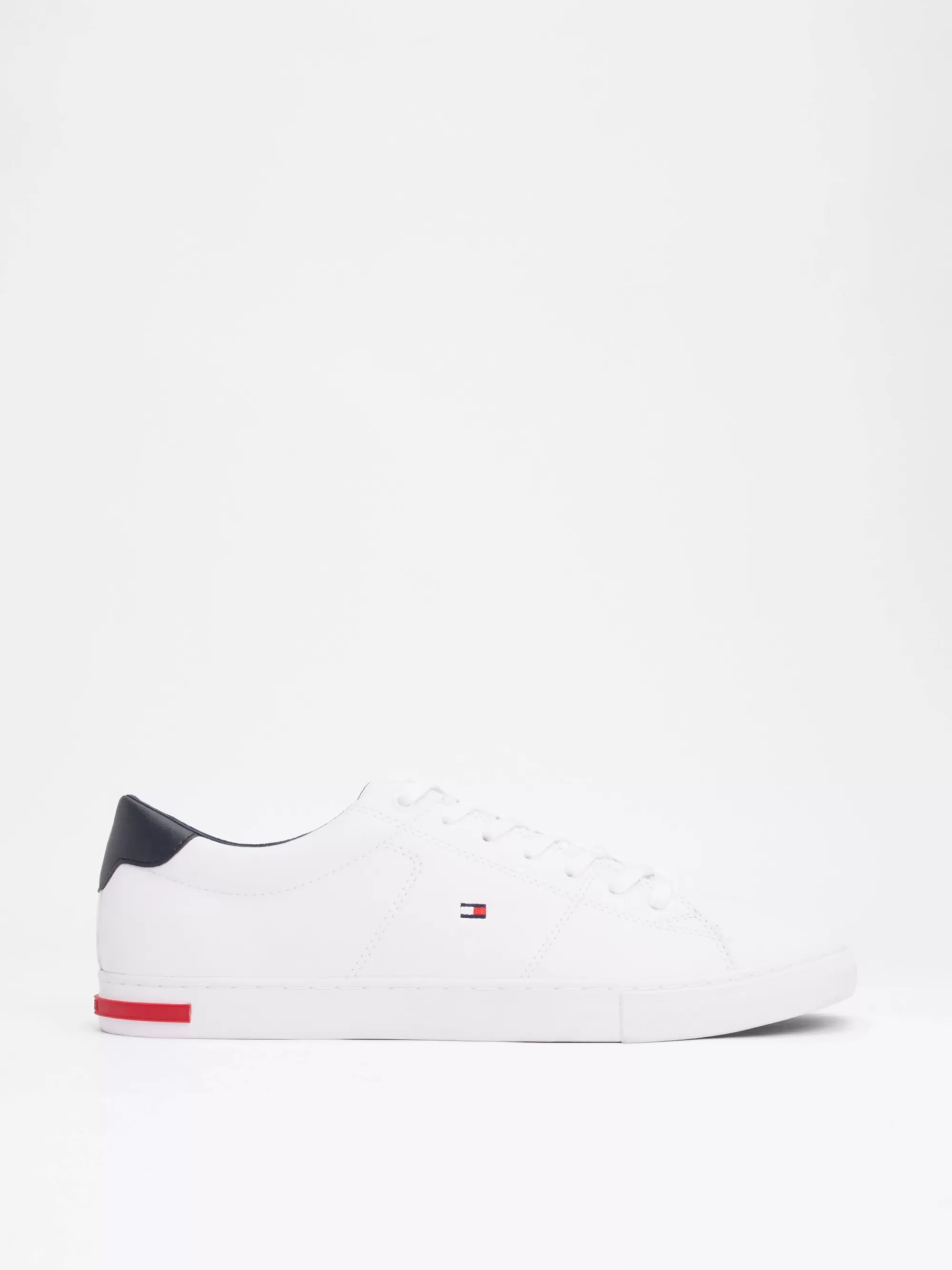 White Trainers | Sneakers*Tommy Hilfiger Essential Leren Gevulkaniseerde Sneaker WHITE