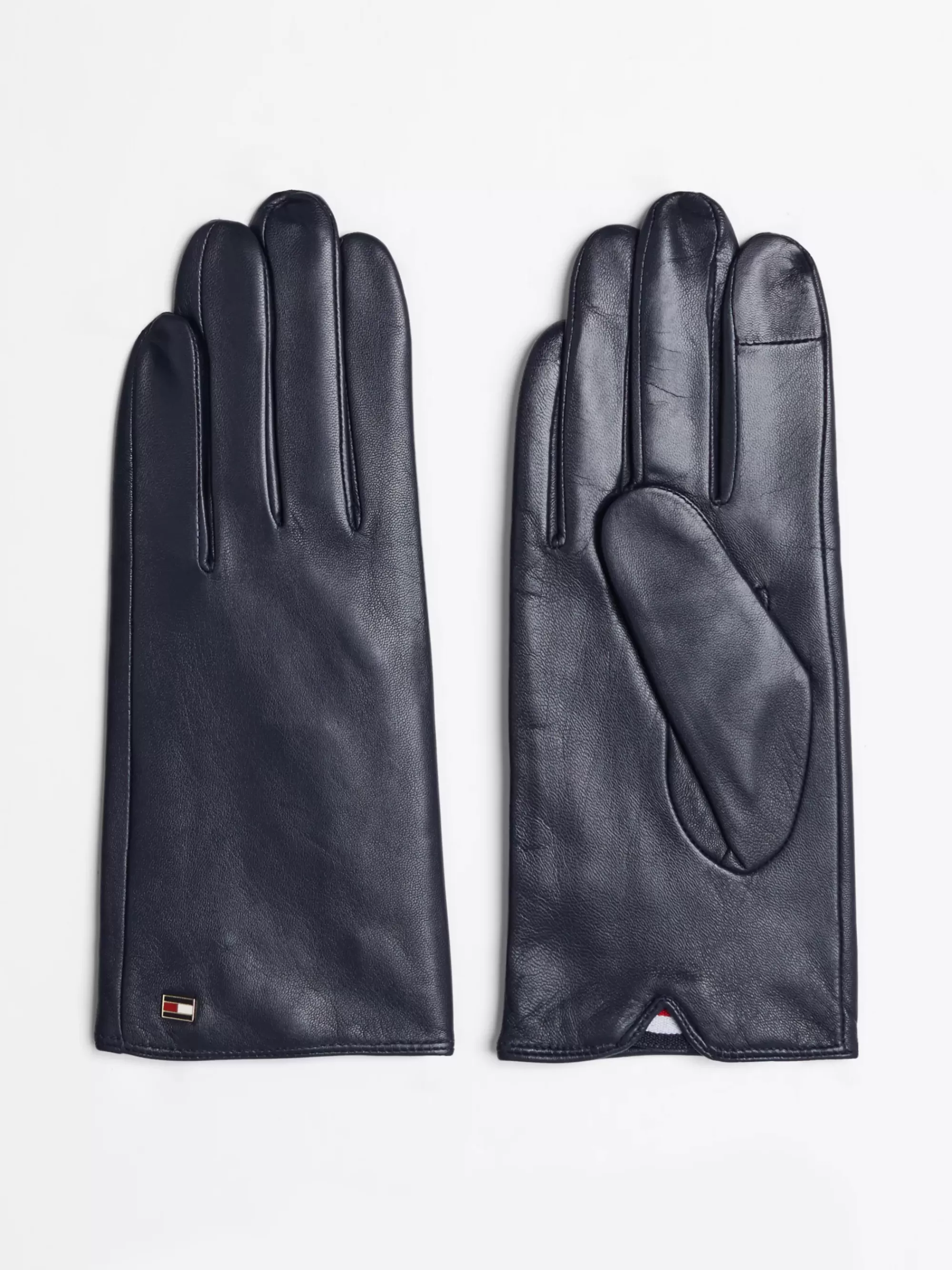 Handschoenen | Mutsen & Sjaals*Tommy Hilfiger Essential Leren Handschoenen Met Vlag SPACE BLUE