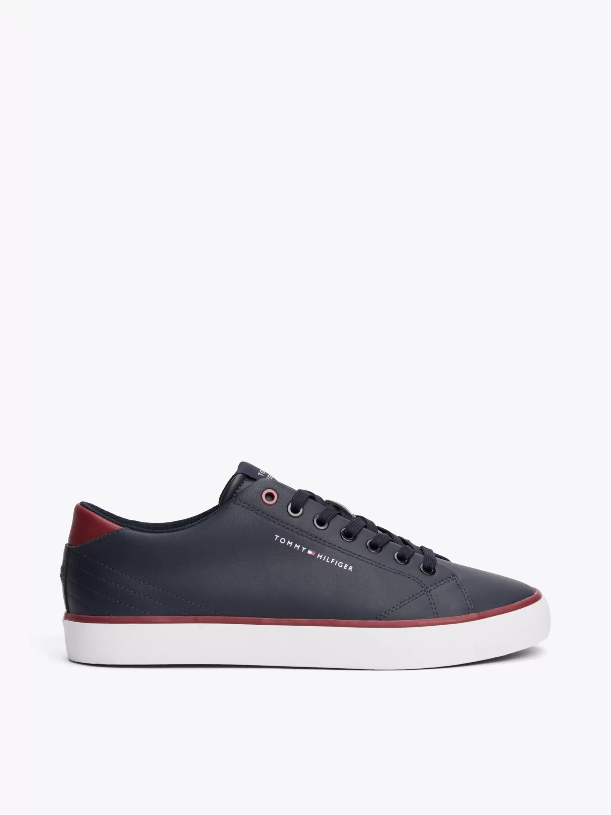 Sneakers*Tommy Hilfiger Essential Leren Platformsneaker Met Logo DESERT SKY