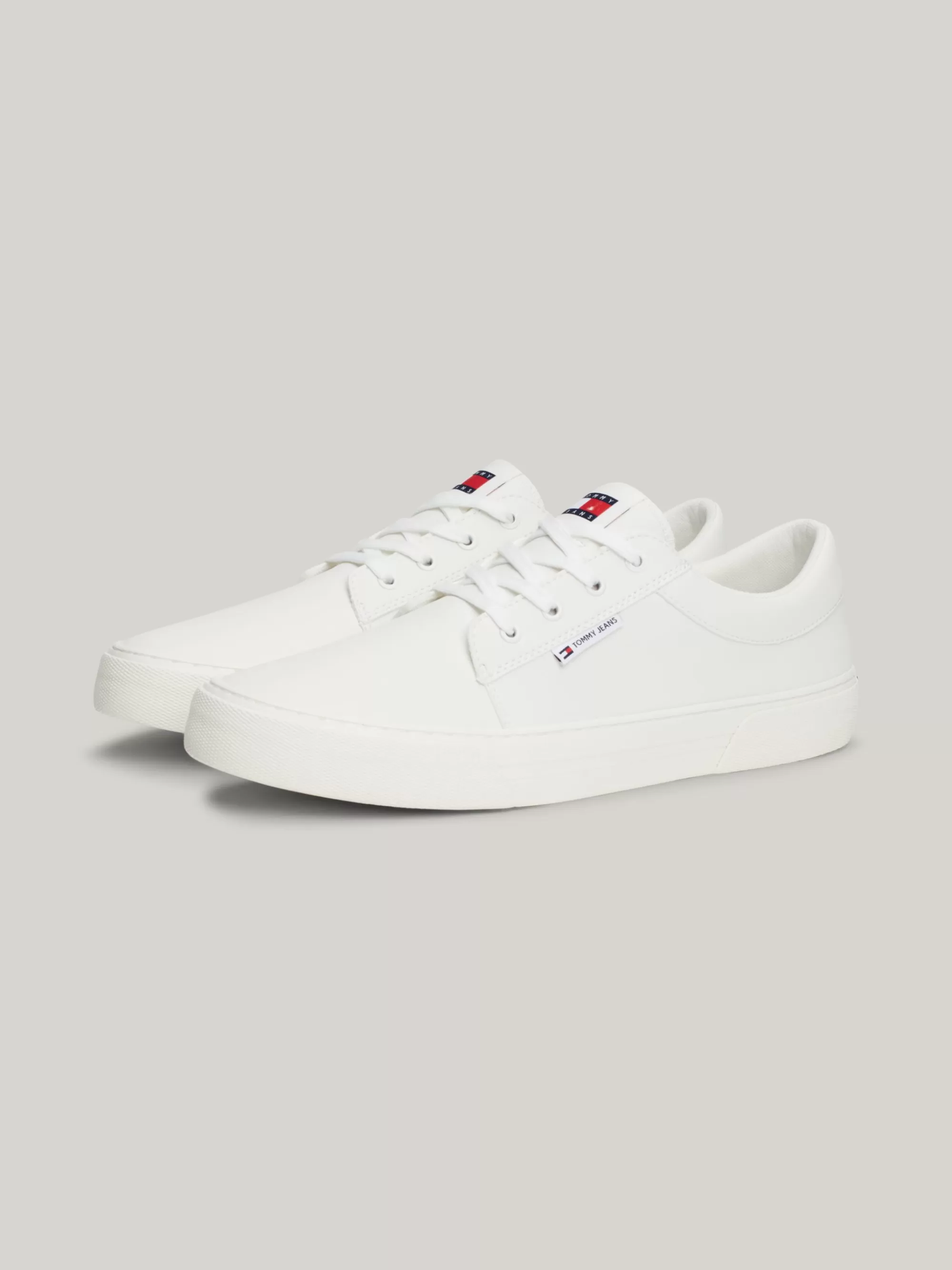 White Trainers | Sneakers*Tommy Hilfiger Essential Leren Skate-platformsneaker WHITE
