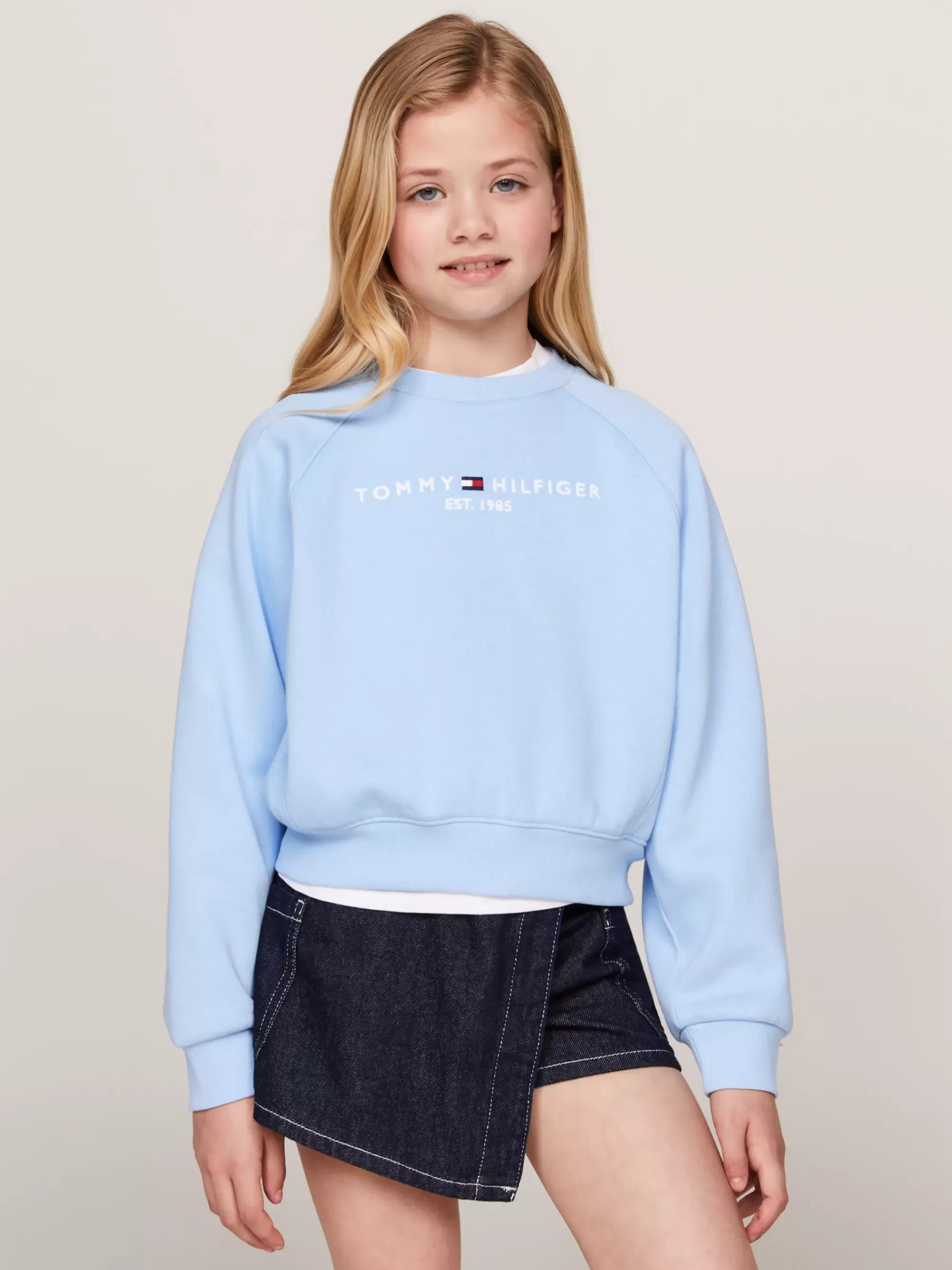 Sweatshirts & Hoodies*Tommy Hilfiger Essential Regular Fit Sweatshirt Van Fleece VESSEL BLUE