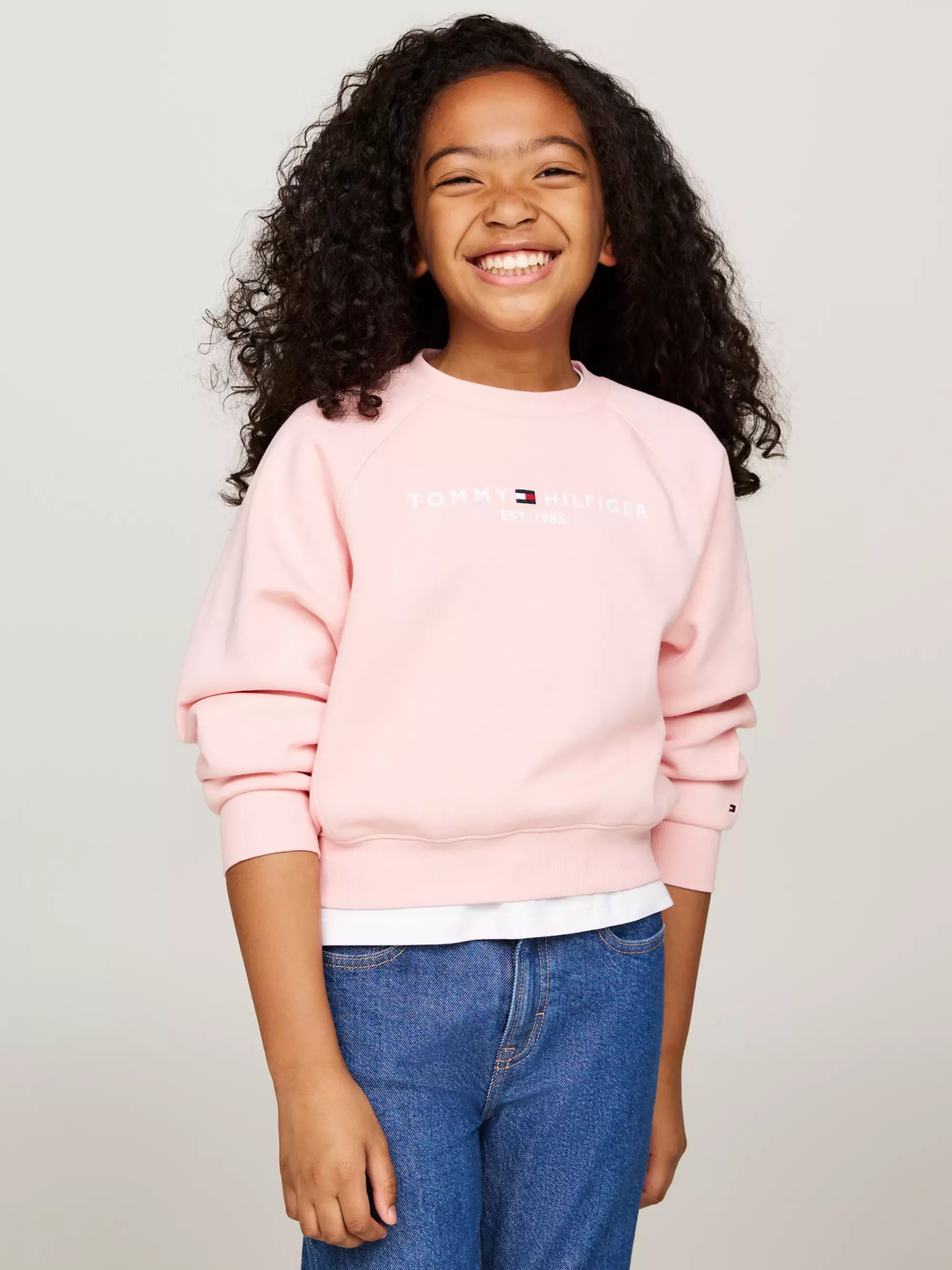 Sweatshirts & Hoodies*Tommy Hilfiger Essential Regular Fit Sweatshirt Van Fleece SOFT ROSE