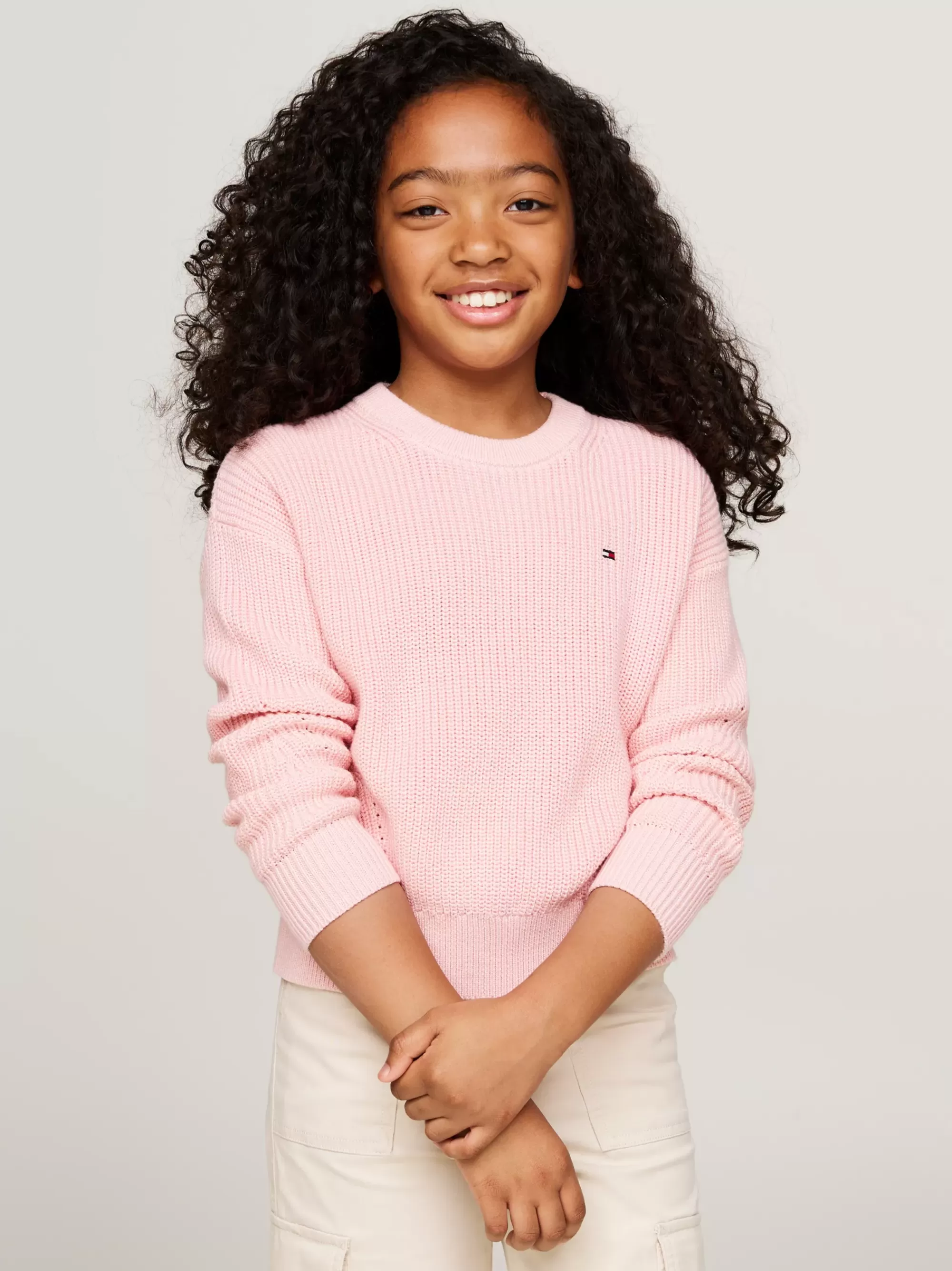 Truien & Vesten*Tommy Hilfiger Essential Relaxed Trui Met Ronde Hals SOFT ROSE