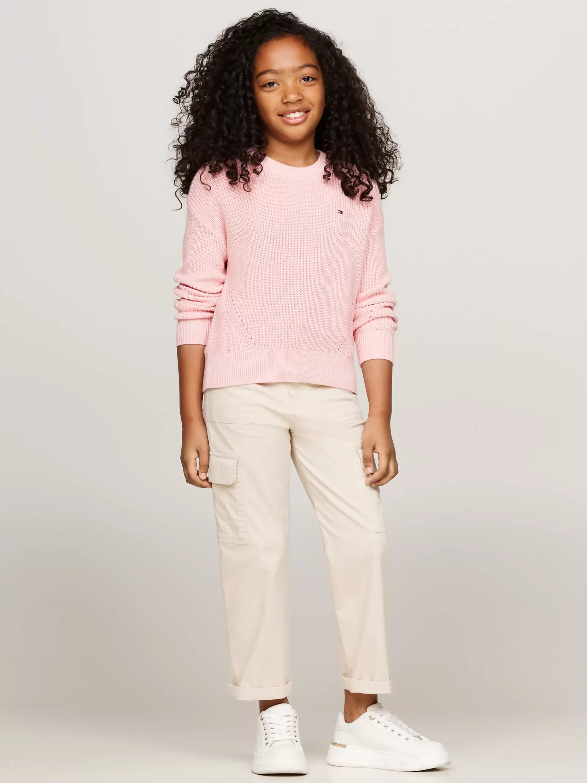 Truien & Vesten*Tommy Hilfiger Essential Relaxed Trui Met Ronde Hals SOFT ROSE