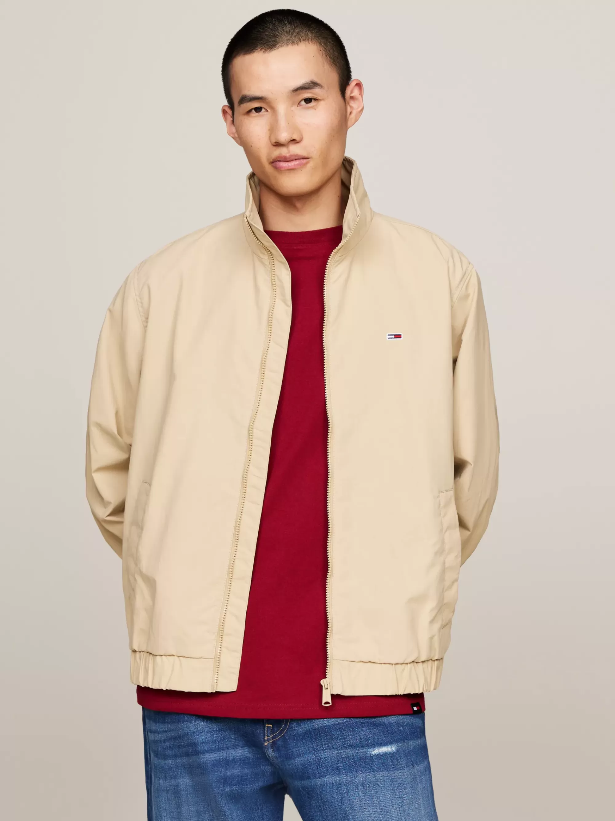 Plus Size Kleding & Inclusieve Maten | Jassen & Jacks*Tommy Hilfiger Essential Relaxed Windbreaker Met Rits GENTLE GOLD