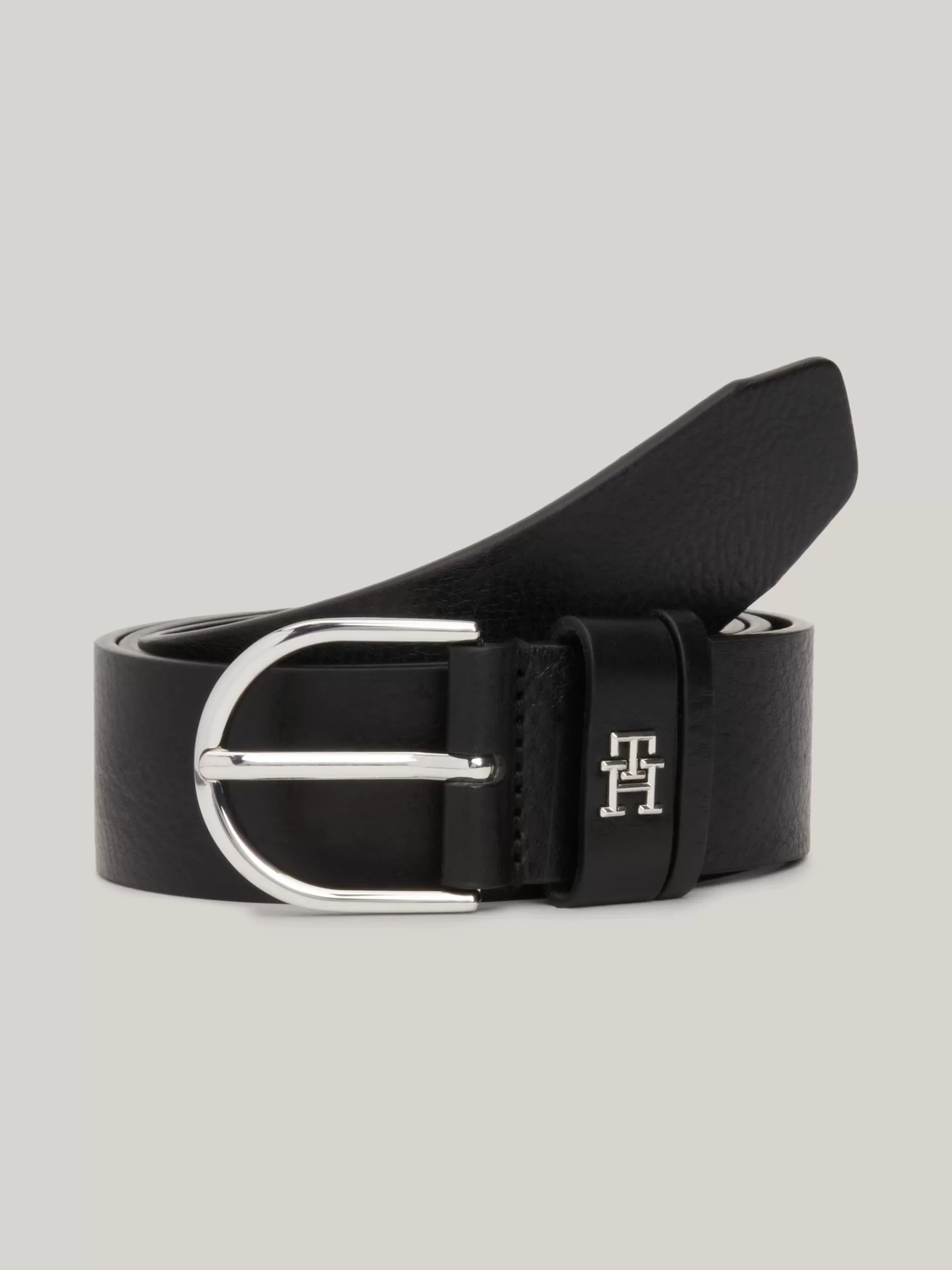 Riemen*Tommy Hilfiger Essential Riem Van Getextureerd Leer BLACK