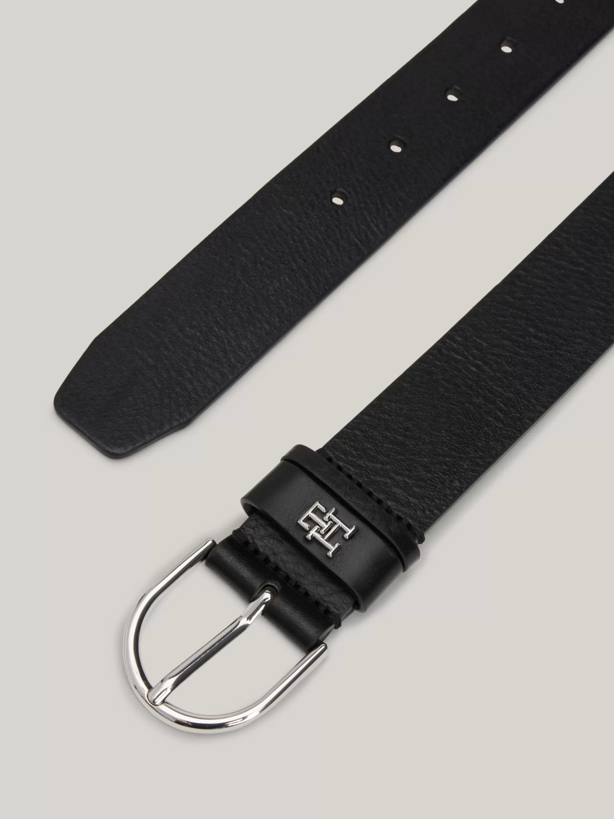 Riemen*Tommy Hilfiger Essential Riem Van Getextureerd Leer BLACK