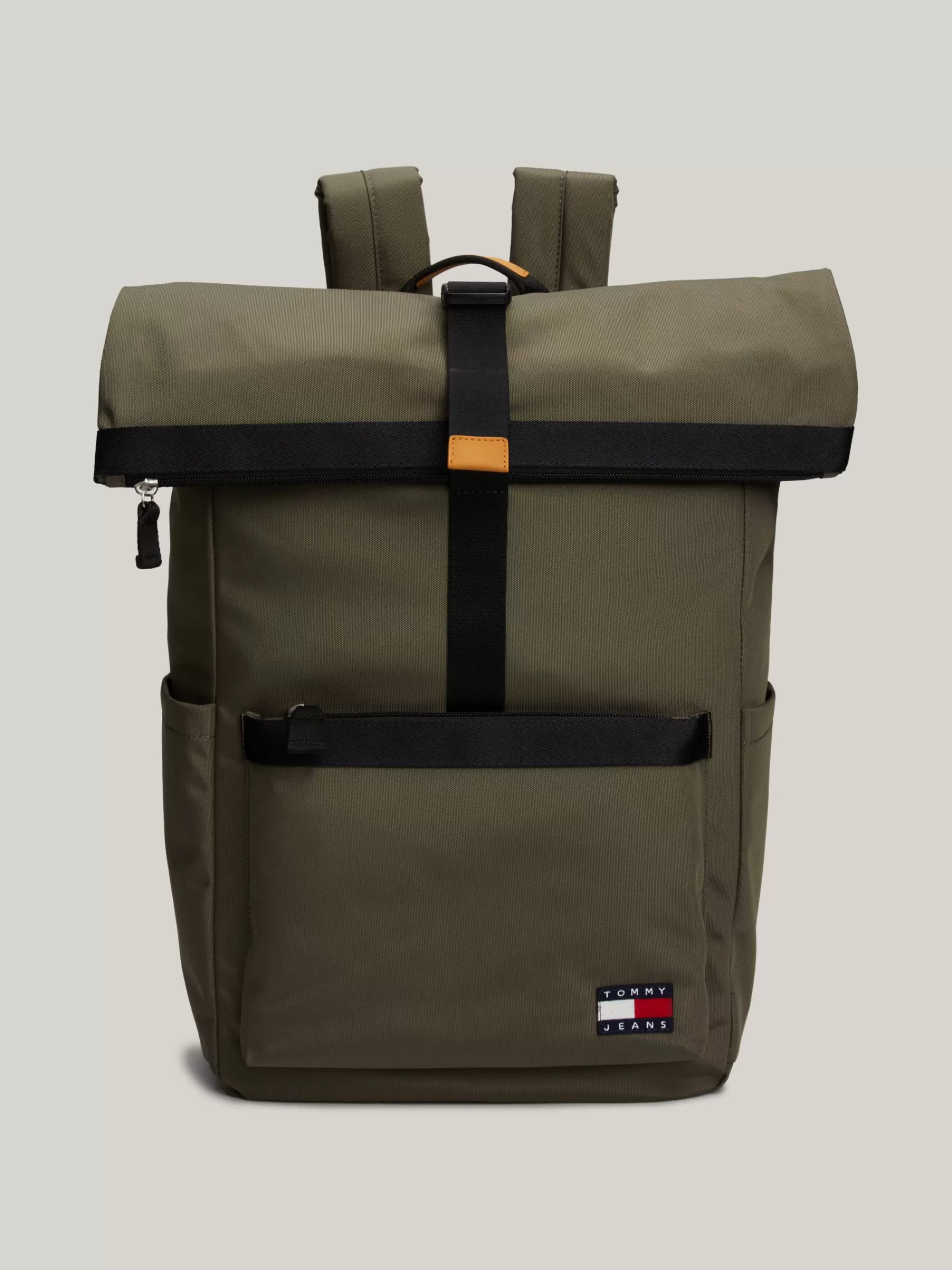 Rugzakken*Tommy Hilfiger Essential Rugzak Met Roll-top En Badge PEWTER GREEN