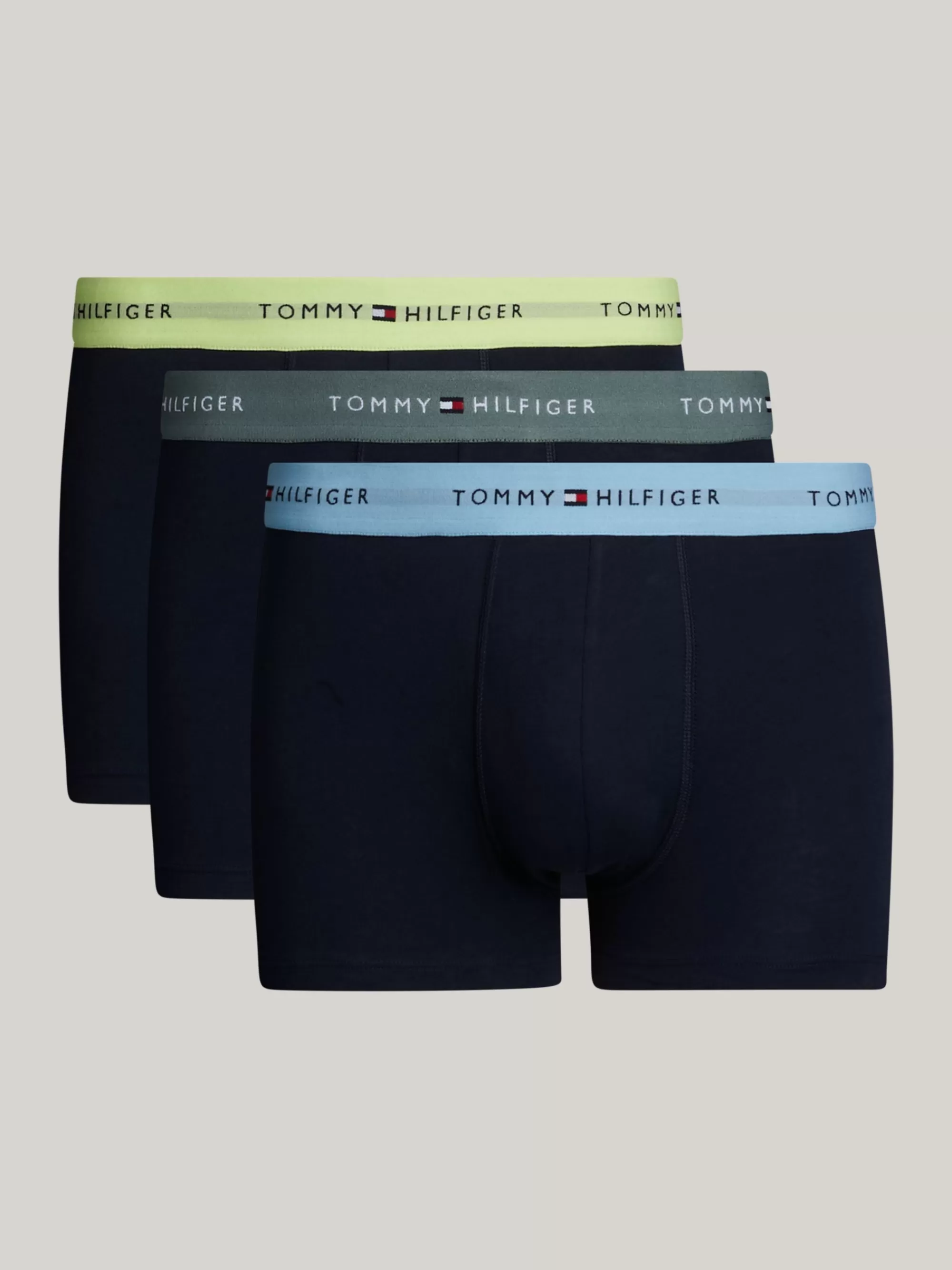 Boxers | Multipacks*Tommy Hilfiger Essential Set Van 3 Paar Boxershorts Met Logo STONEWASH GREEN/FADED LIME/COL BLUE