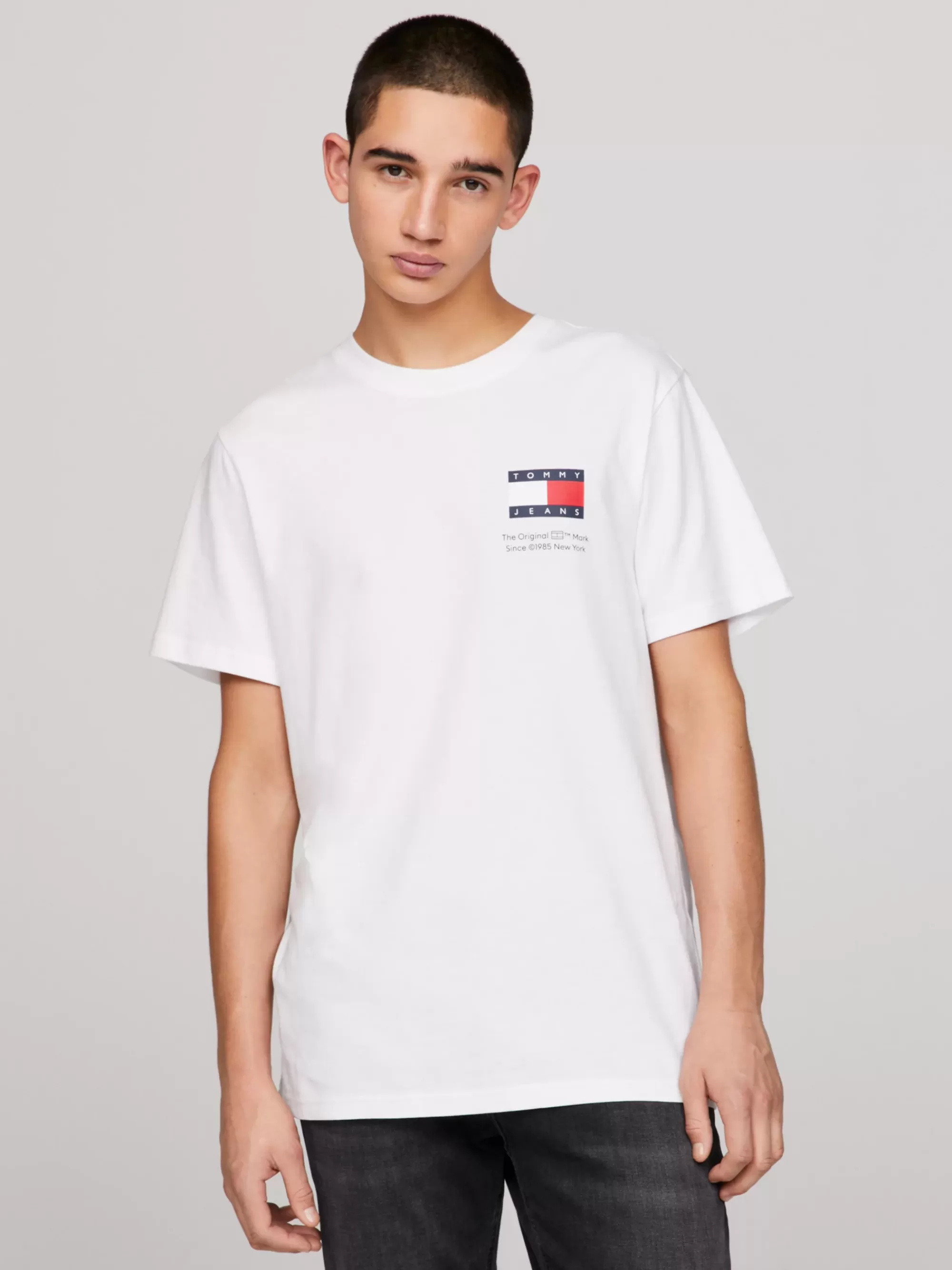 Plus Size Kleding & Inclusieve Maten | T-Shirts*Tommy Hilfiger Essential Slim Fit T-shirt Met Logo WHITE