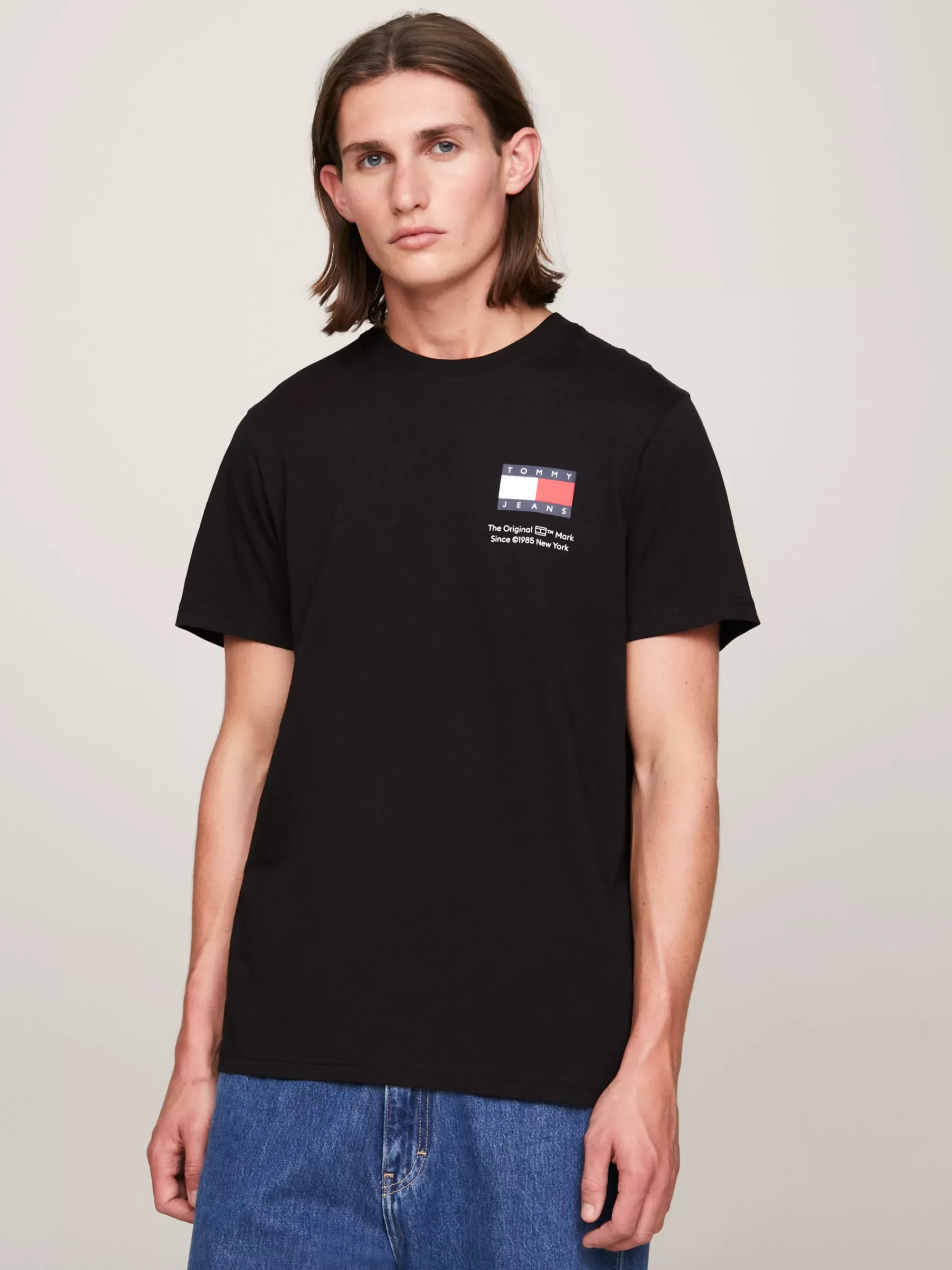 Plus Size Kleding & Inclusieve Maten | T-Shirts*Tommy Hilfiger Essential Slim Fit T-shirt Met Logo BLACK