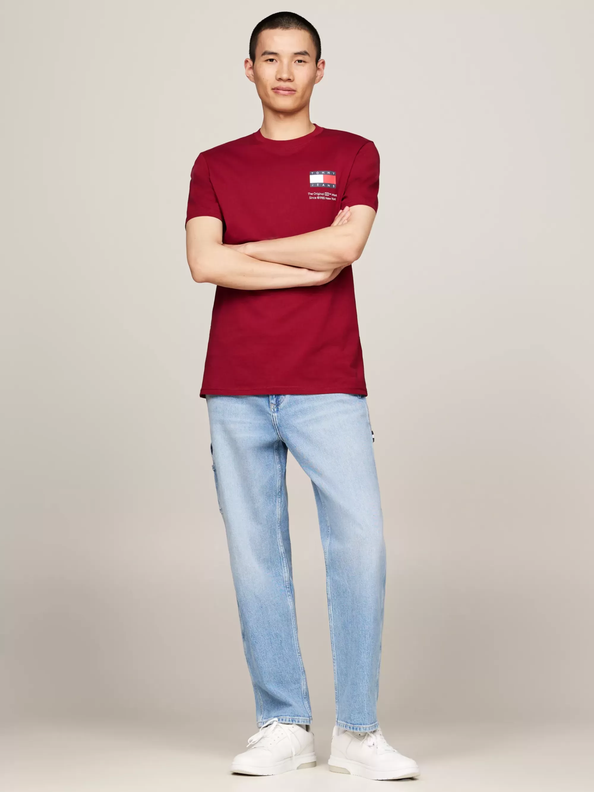 Plus Size Kleding & Inclusieve Maten*Tommy Hilfiger Essential Slim Fit T-shirt Met Logo RED CARPET