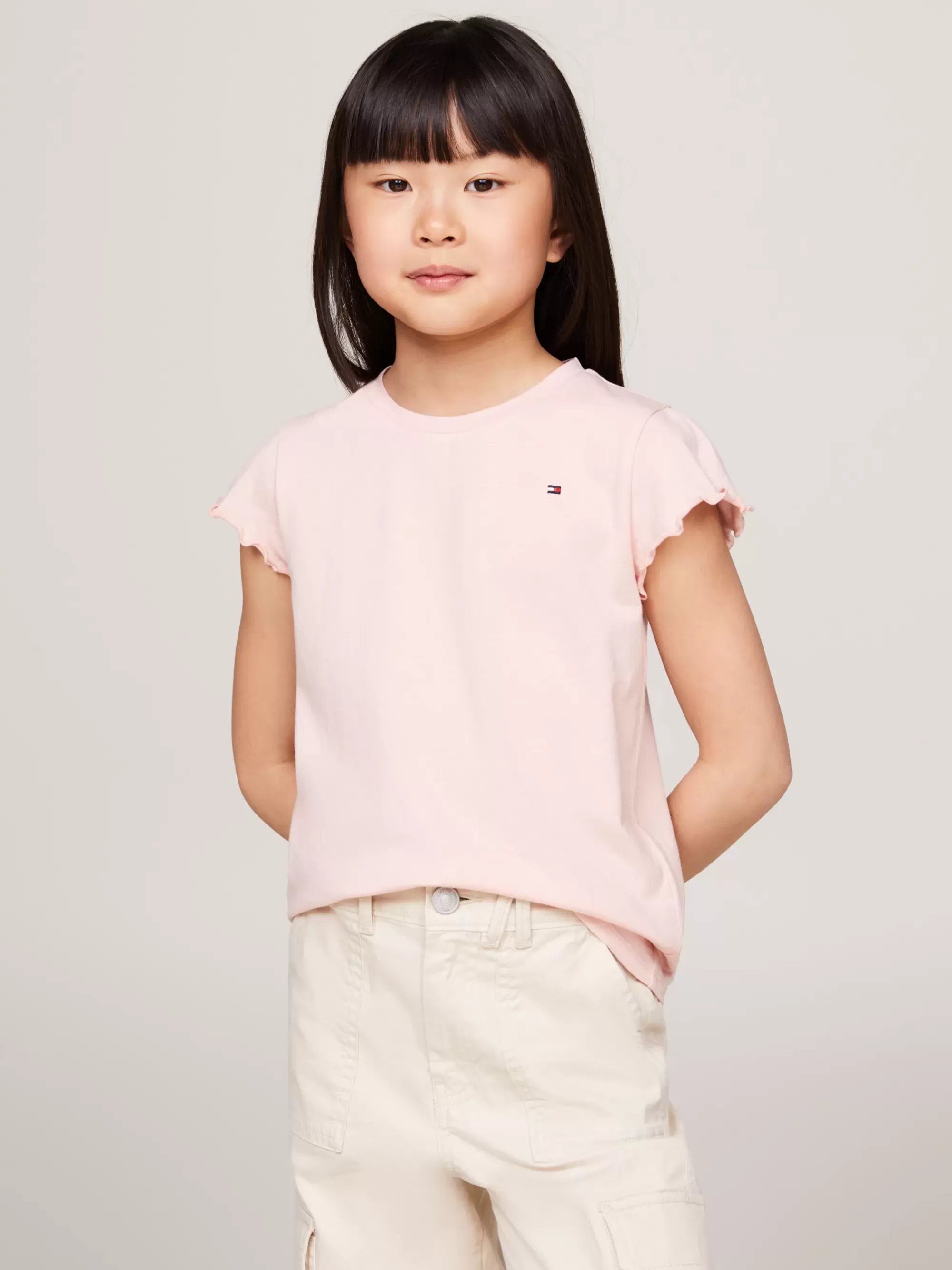 Tops & T-Shirts*Tommy Hilfiger Essential Slim T-shirt Met Geschulpte Boorden SOFT ROSE