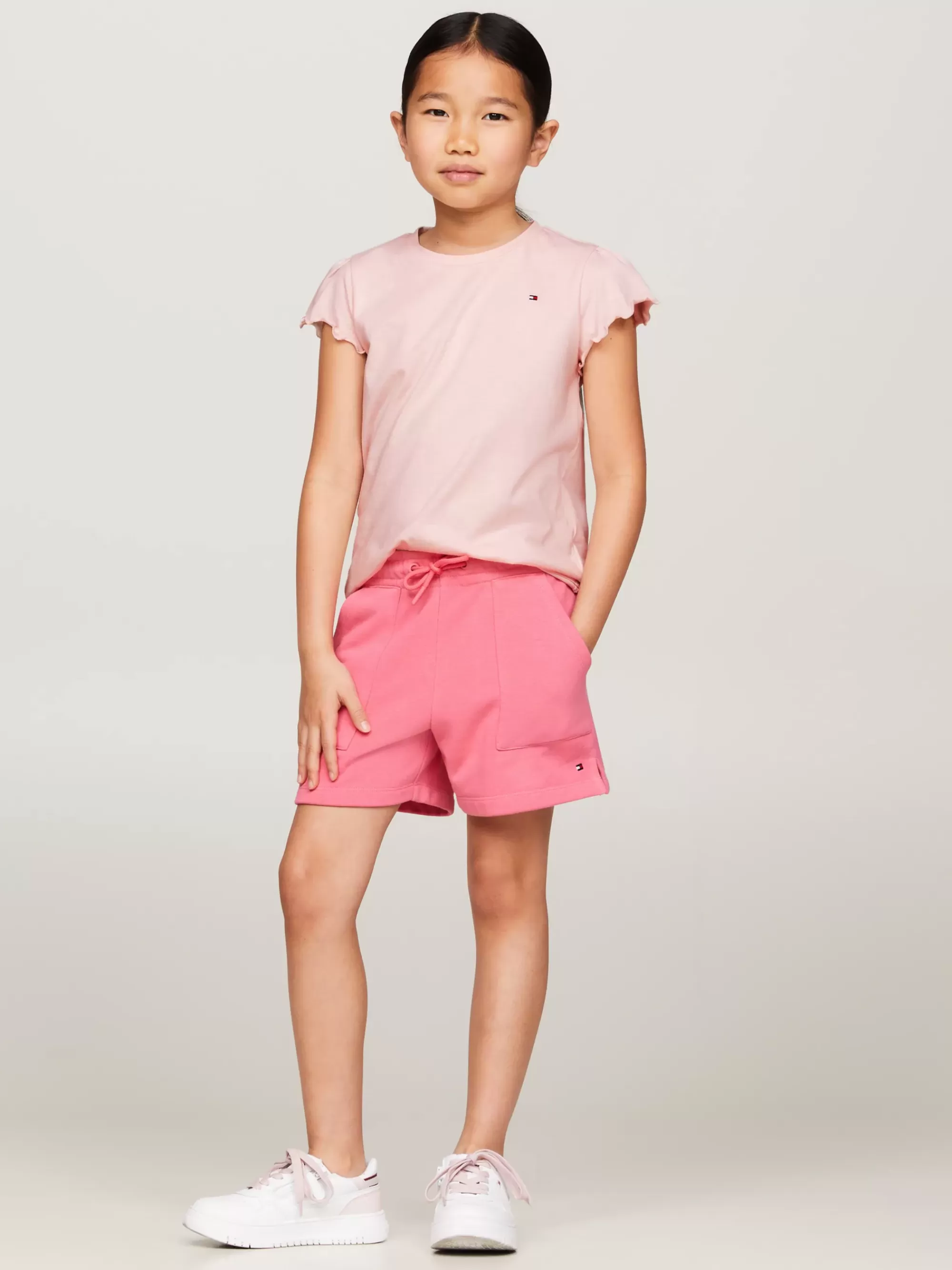 Tops & T-Shirts*Tommy Hilfiger Essential Slim T-shirt Met Geschulpte Boorden WHIMSY PINK
