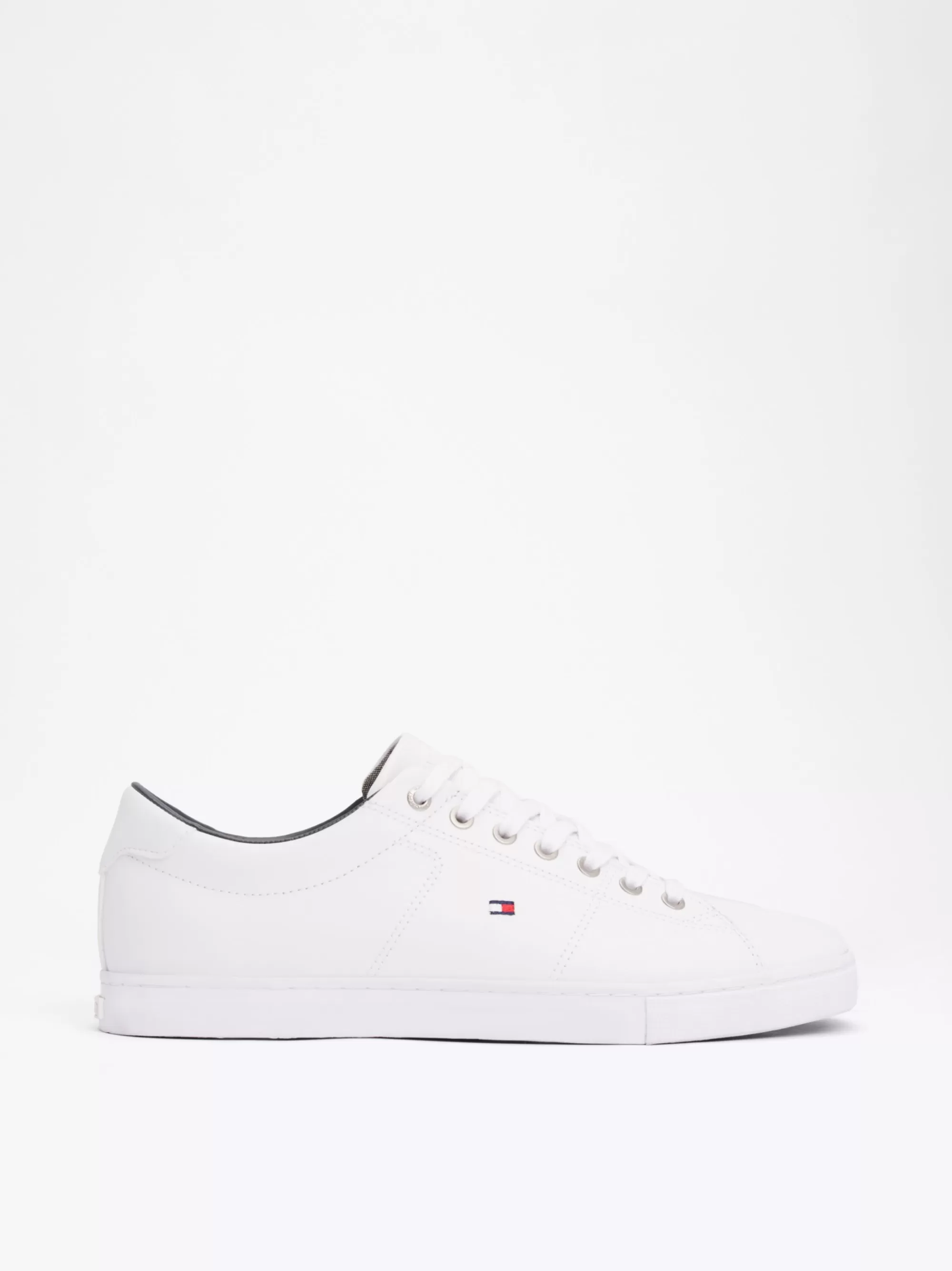 White Trainers | Sneakers*Tommy Hilfiger Essential Sneaker Van Leer WHITE