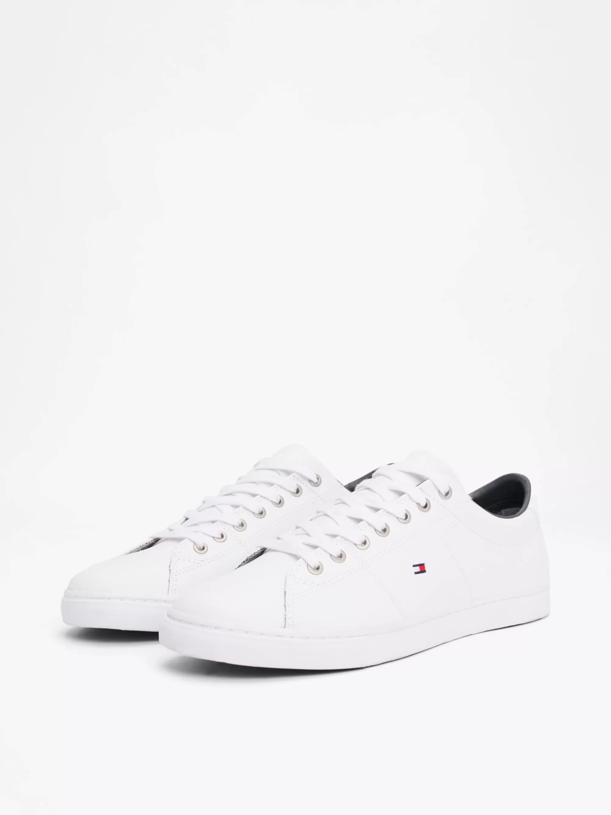 White Trainers | Sneakers*Tommy Hilfiger Essential Sneaker Van Leer WHITE