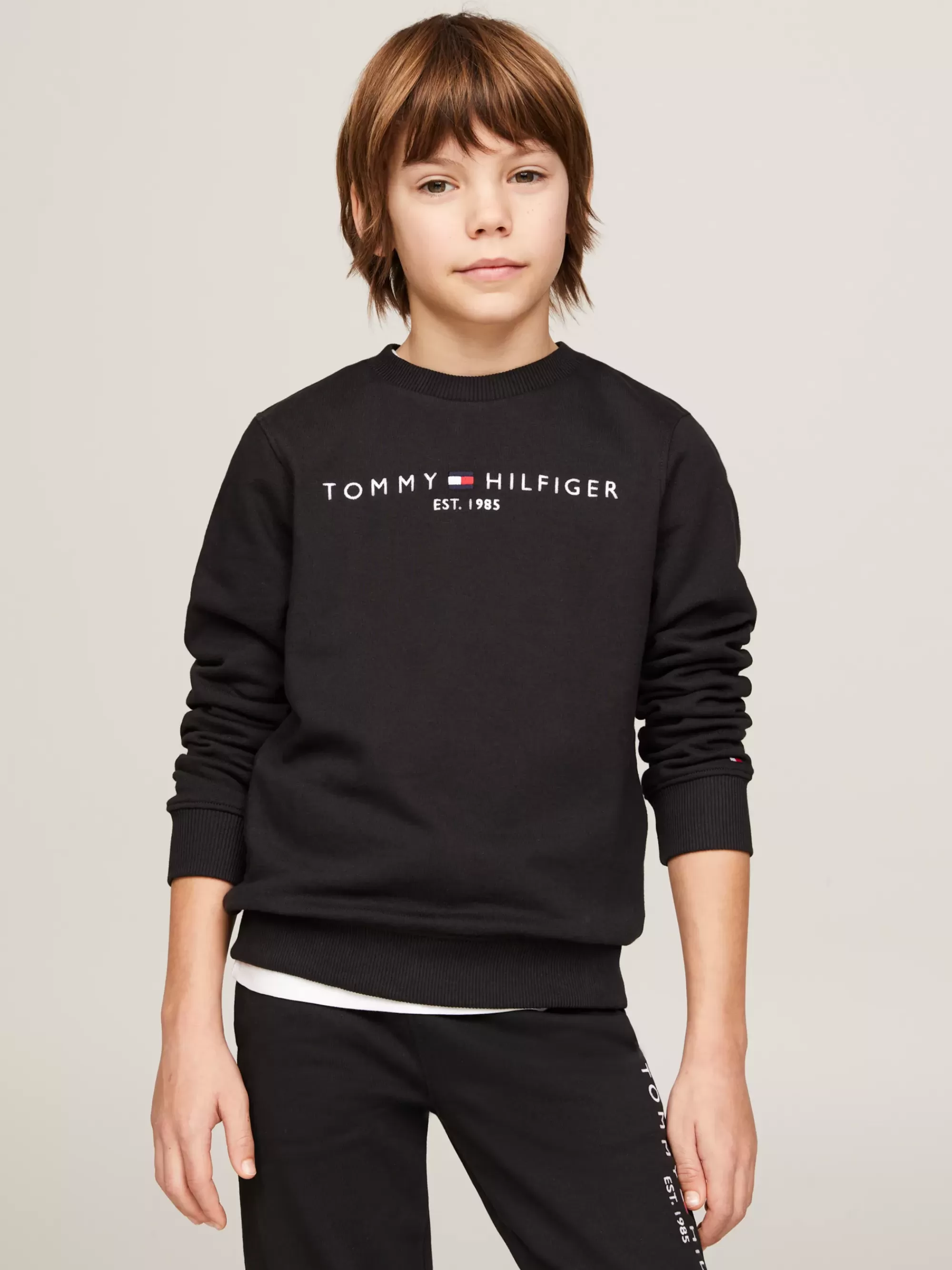 Sweatshirts & Hoodies | Sweatshirts & Hoodies*Tommy Hilfiger Essential Sweatshirt Met Logo BLACK