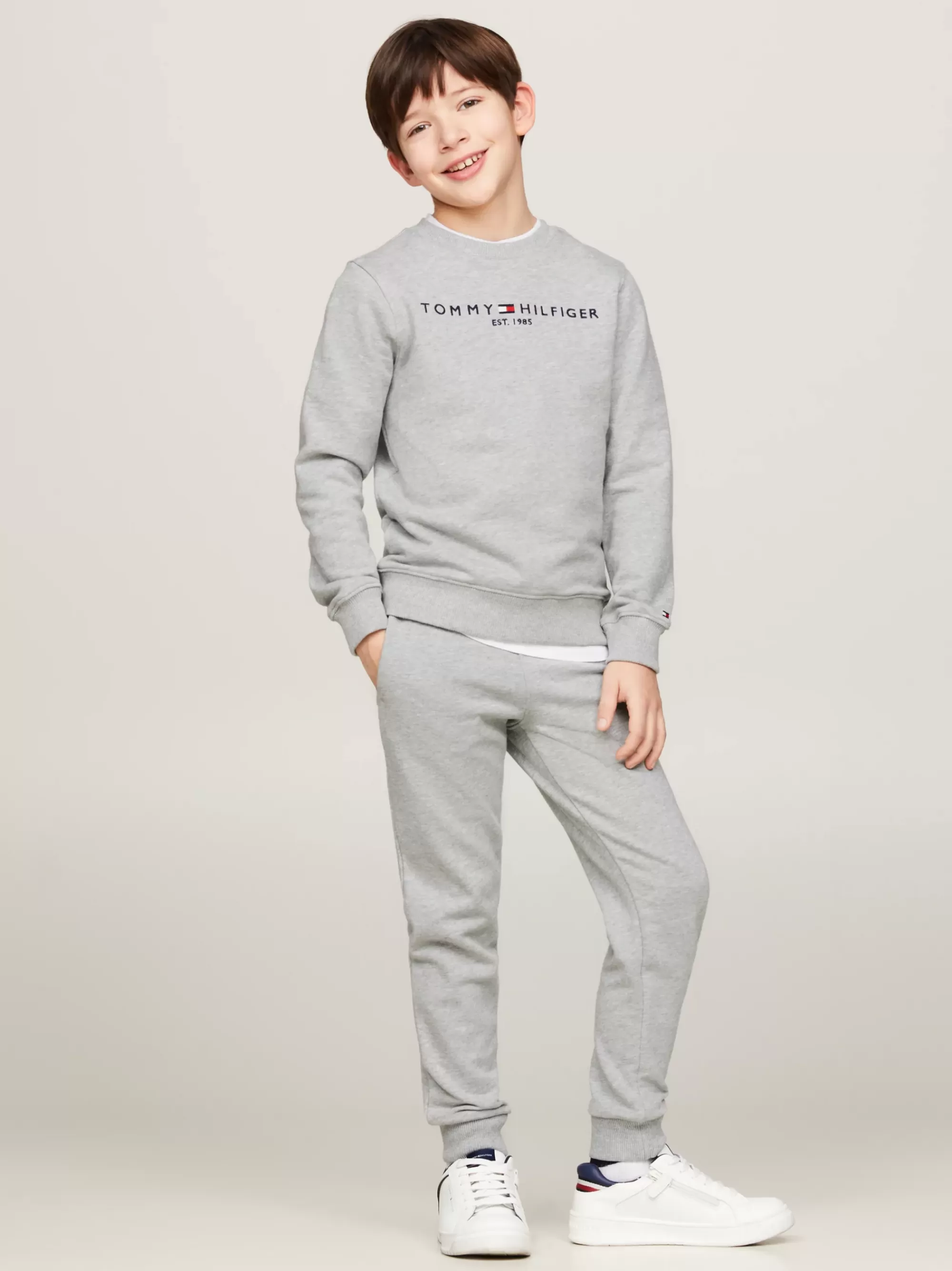 Sweatshirts & Hoodies | Sweatshirts & Hoodies*Tommy Hilfiger Essential Sweatshirt Met Logo LIGHT GREY HEATHER