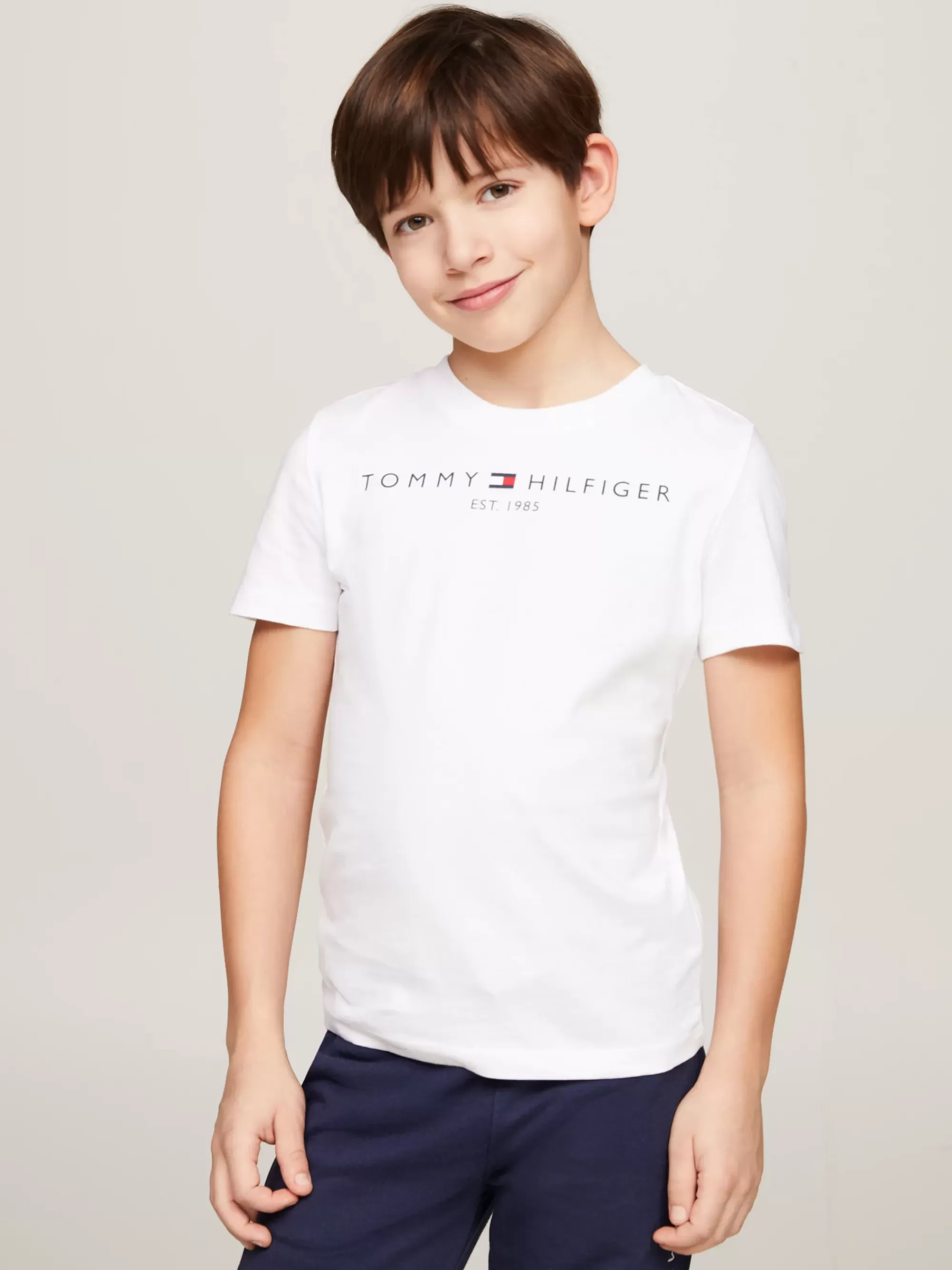 Tops & T-Shirts | T-Shirts & Polo's*Tommy Hilfiger Essential T-shirt Van Biologisch Katoen WHITE