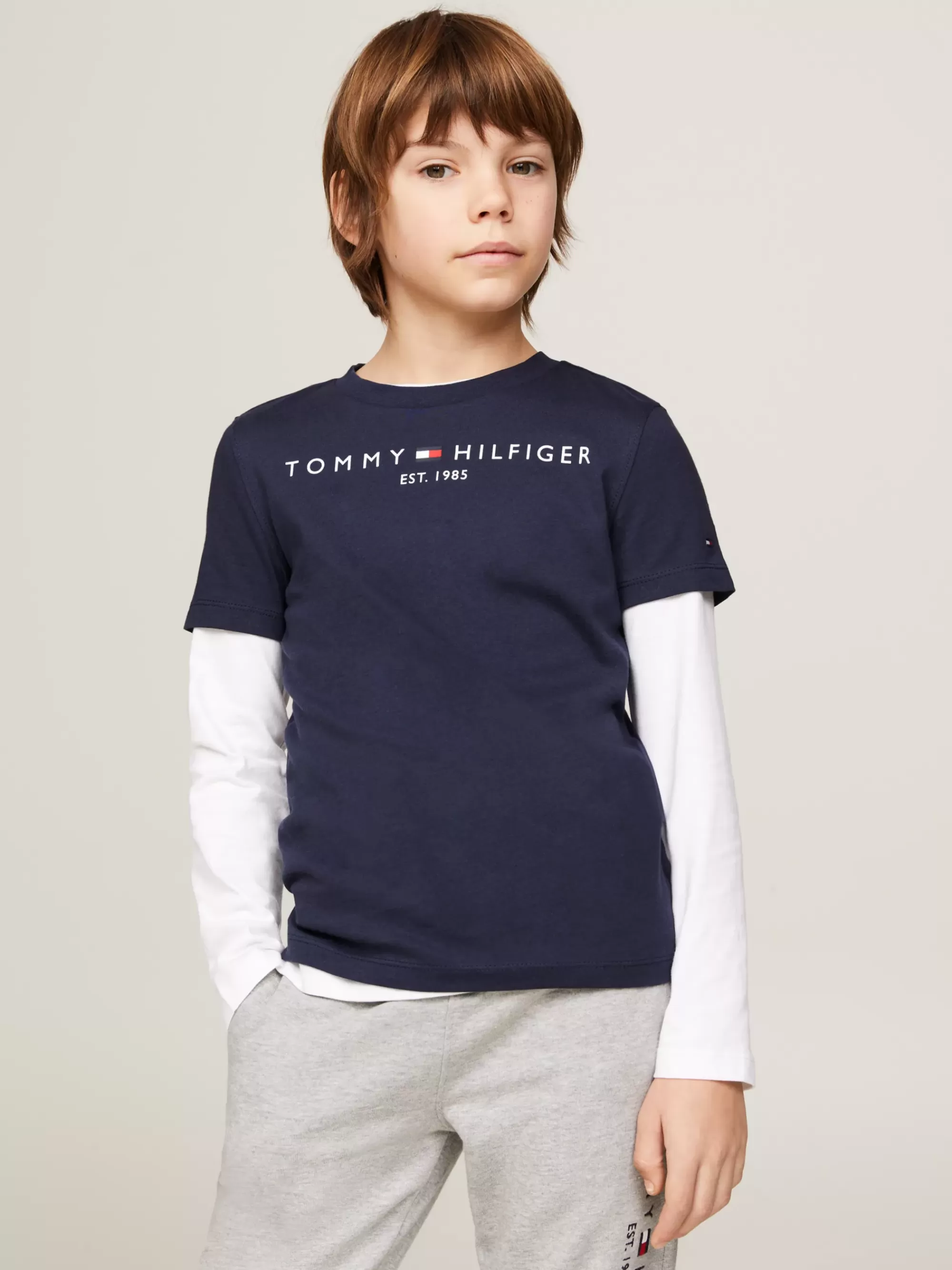 Tops & T-Shirts | T-Shirts & Polo's*Tommy Hilfiger Essential T-shirt Van Biologisch Katoen TWILIGHT NAVY